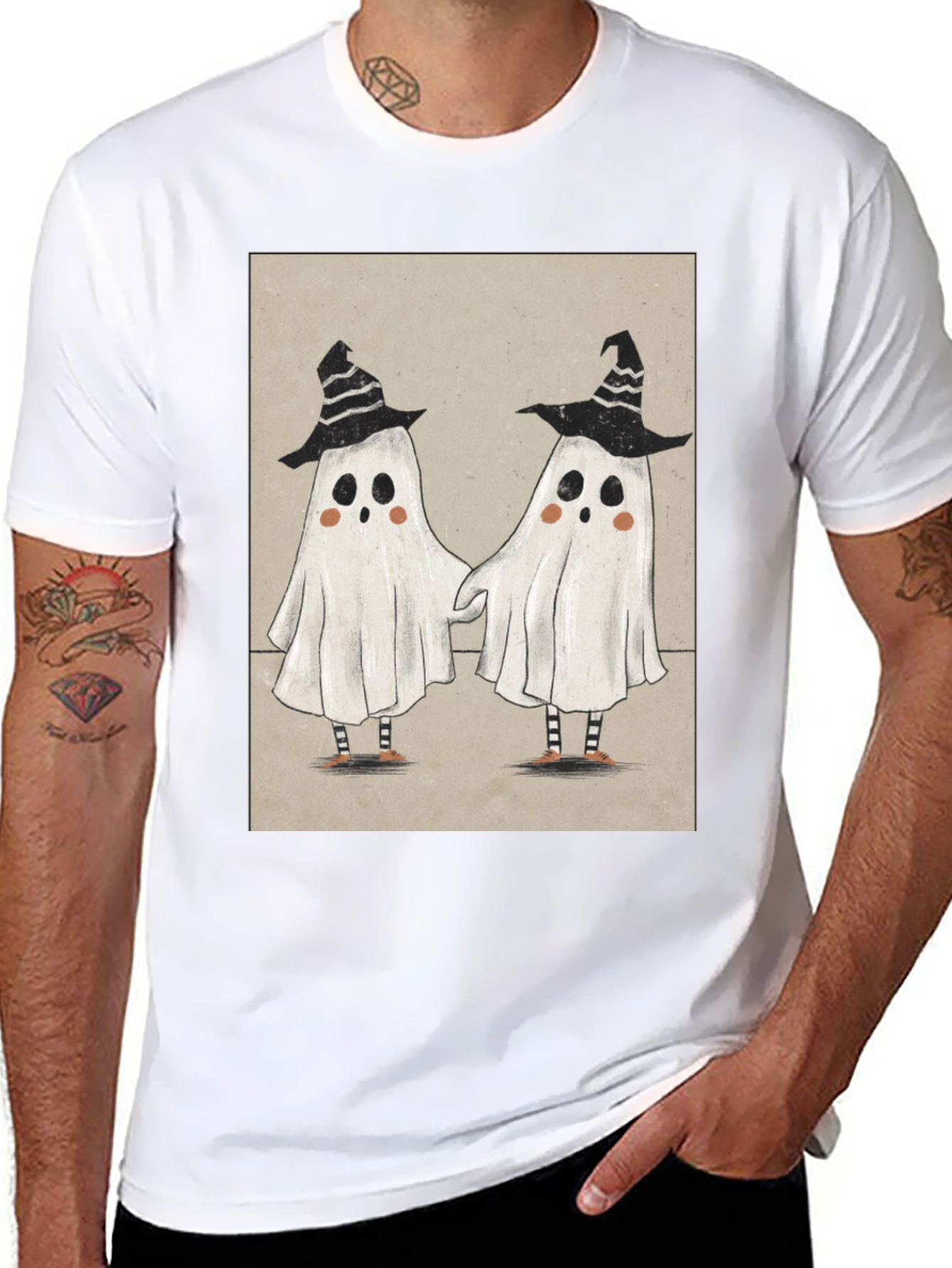 Cute Ghostly Duo Halloween T-Shirt