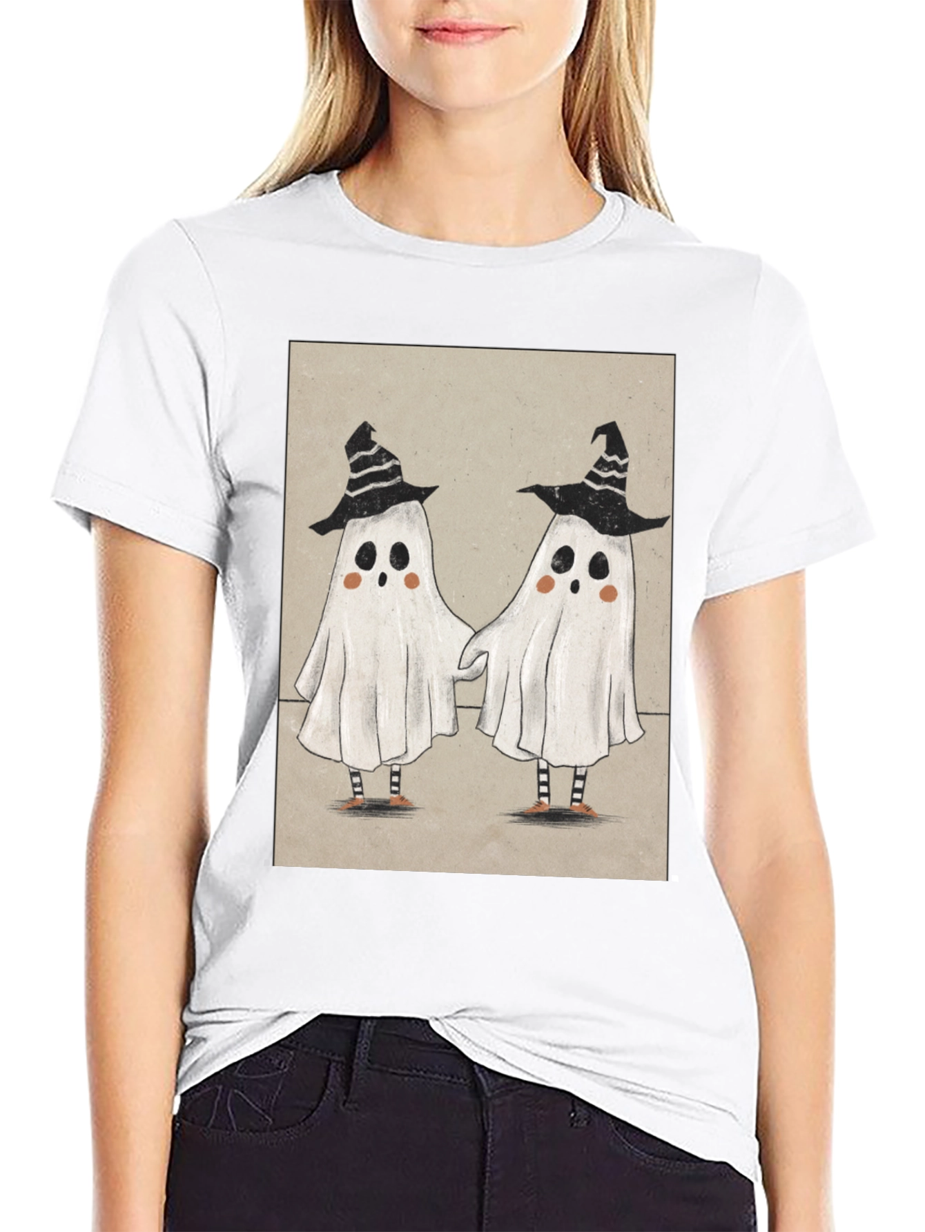 Cute Ghostly Duo Halloween T-Shirt