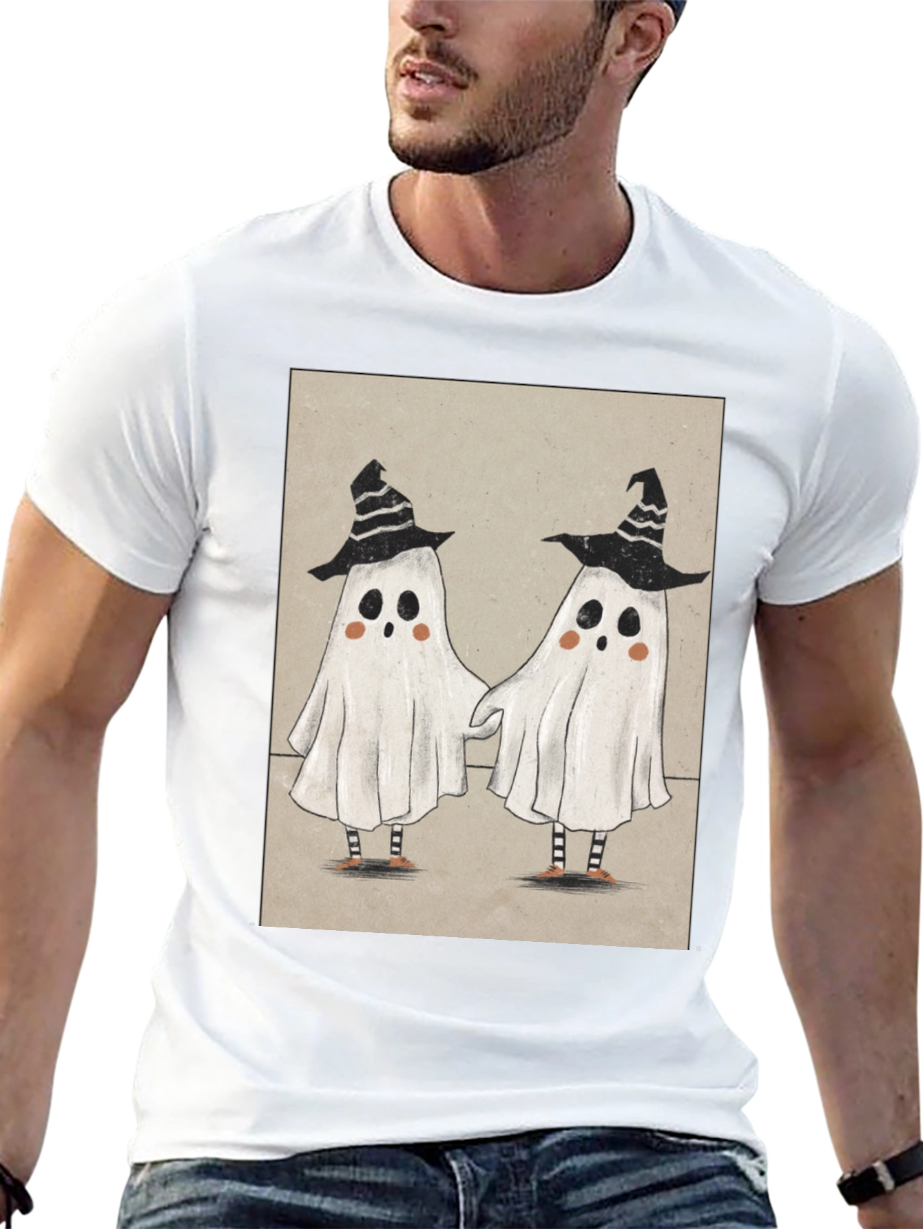 Cute Ghostly Duo Halloween T-Shirt
