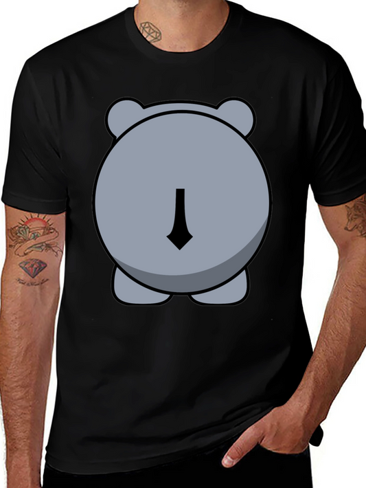 Funny Hippo Butt Graphic Tee - Unisex Black T-Shirt