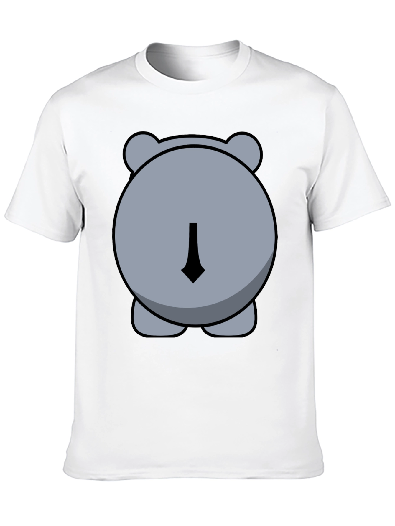 Funny Hippo Butt Graphic Tee - Unisex Black T-Shirt