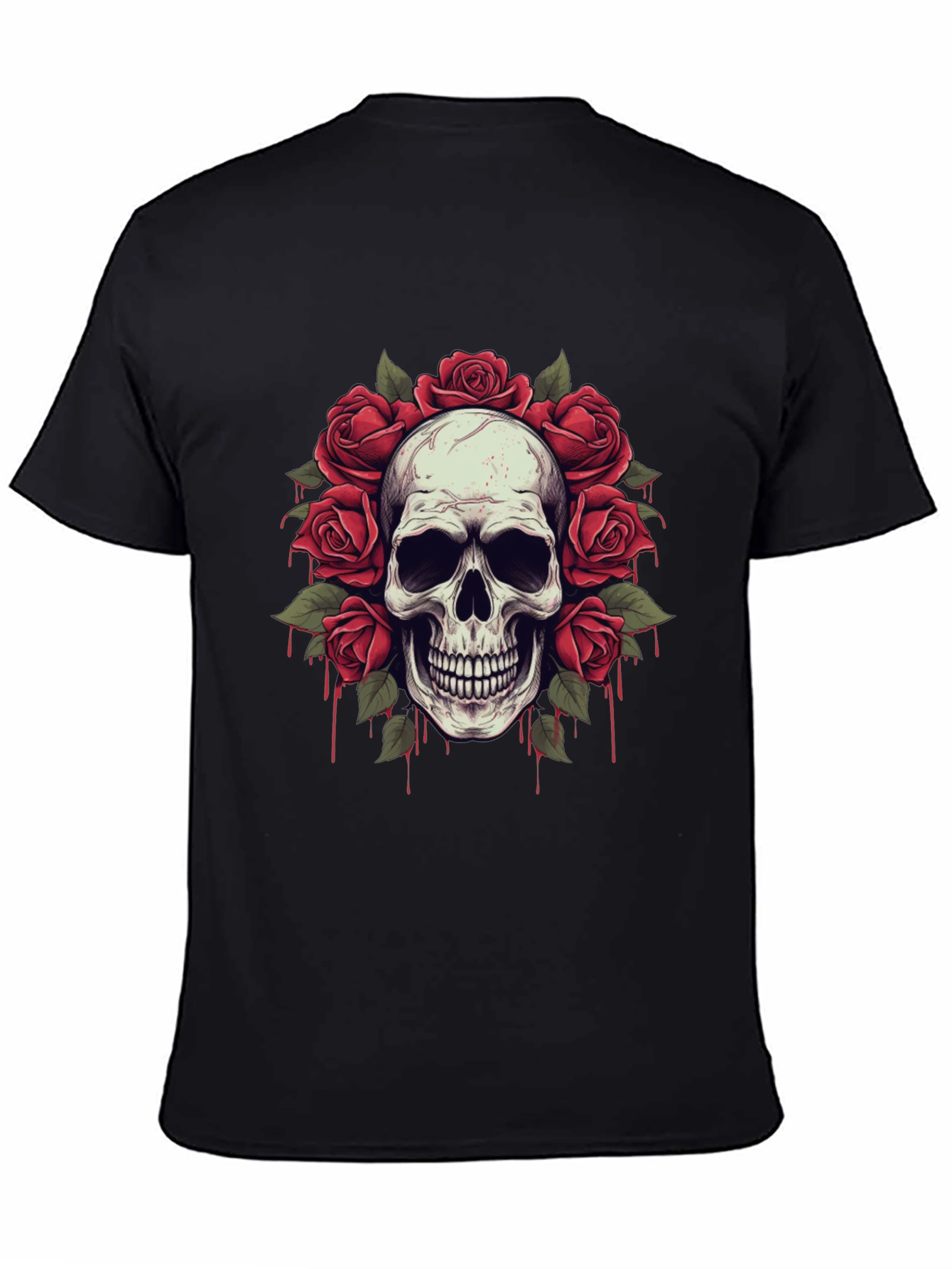 Skull & Roses Graphic Tee - Edgy Streetwear