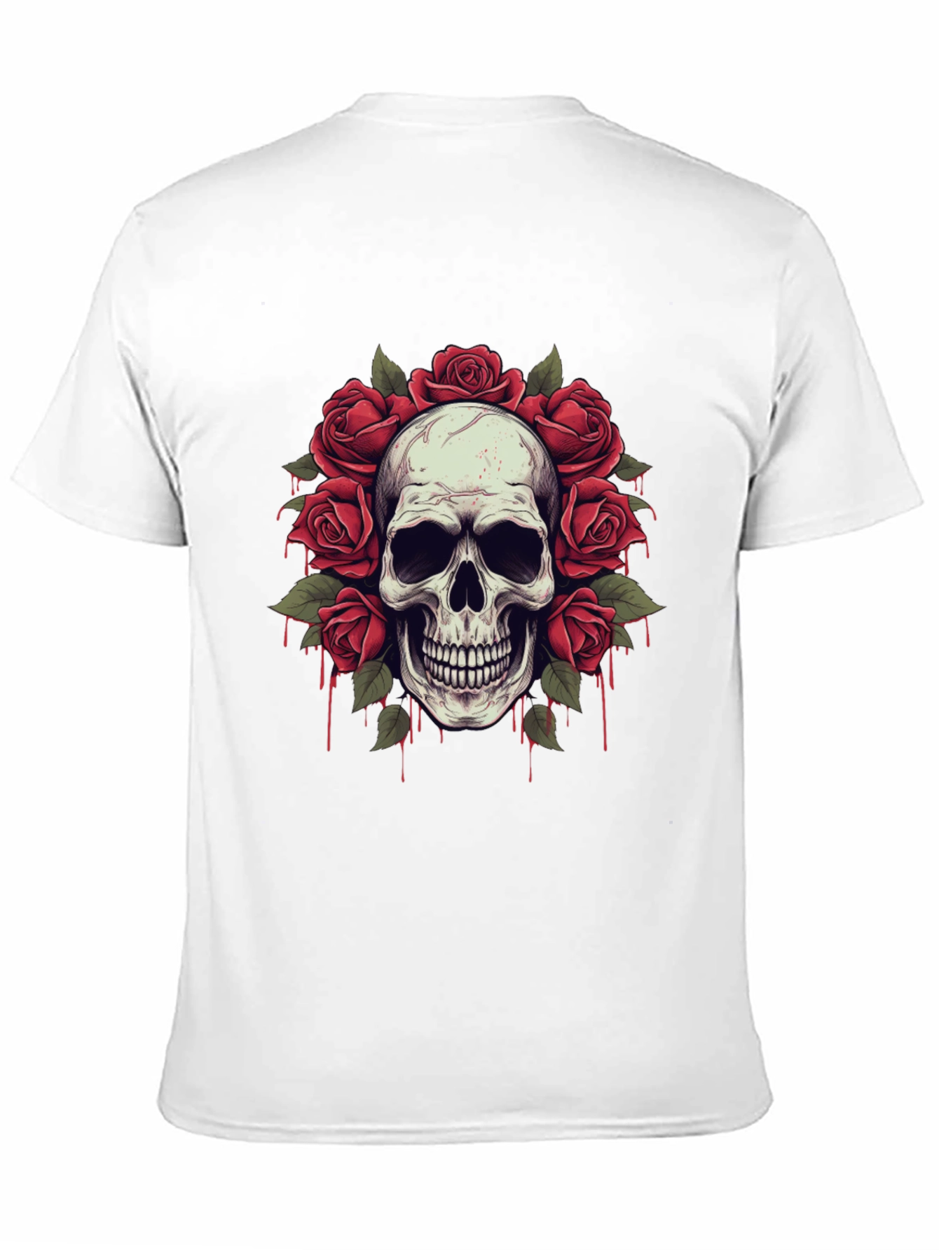 Skull & Roses Graphic Tee - Edgy Streetwear