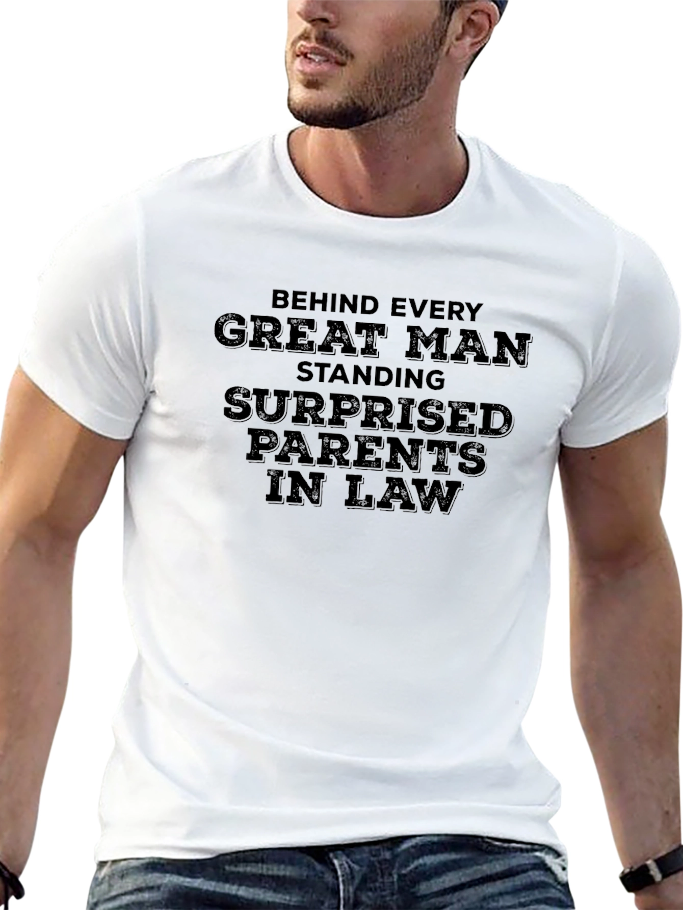Funny Surprised Parents-in-Law Graphic T-Shirt