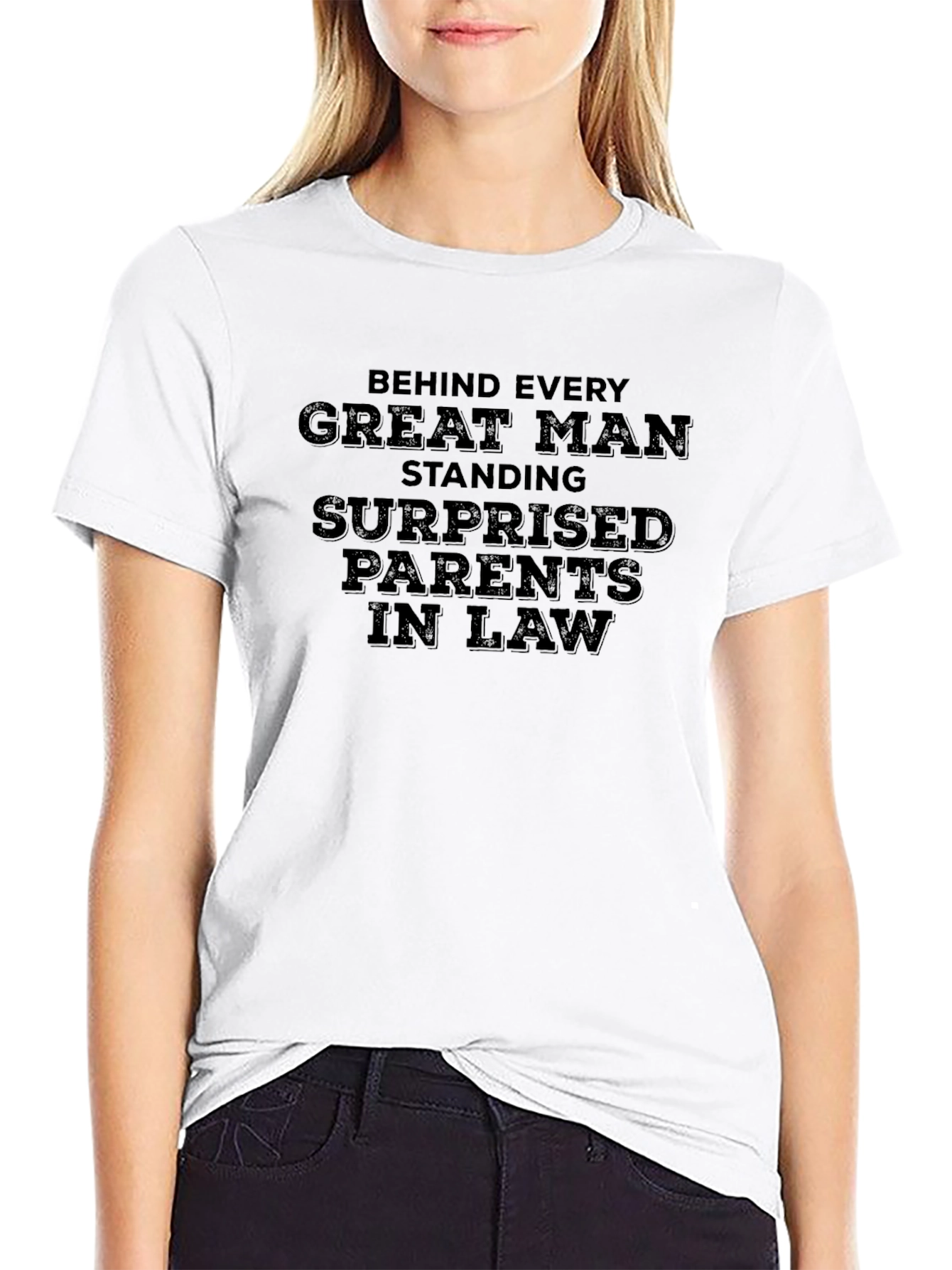 Funny Surprised Parents-in-Law Graphic T-Shirt