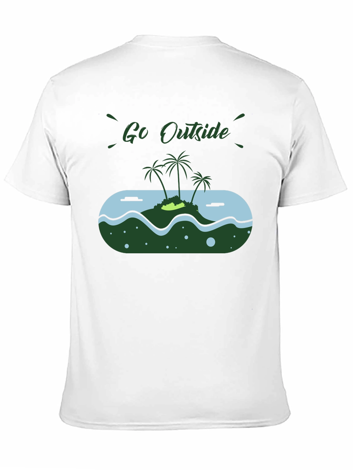 Go Outside Island Graphic Black T-Shirt