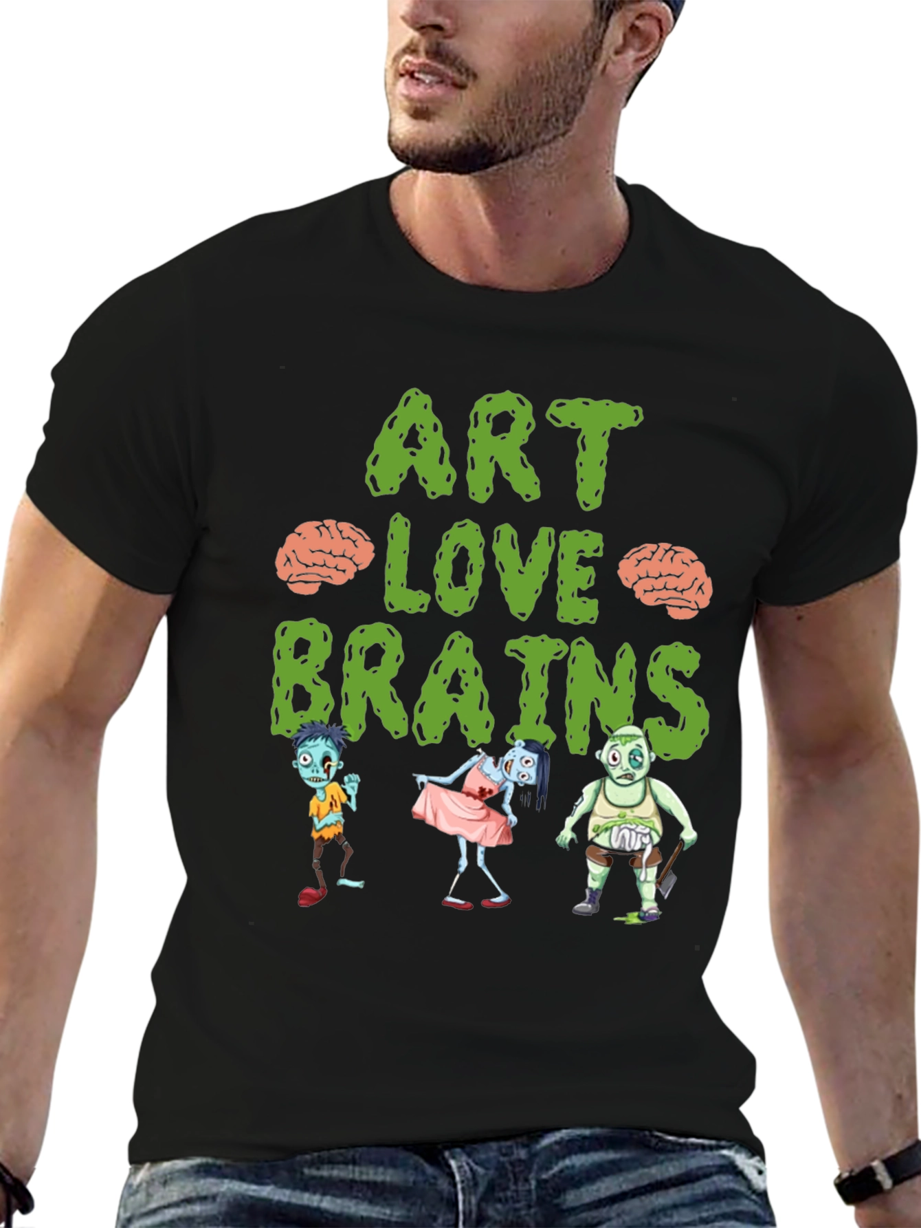 Art Love Brains Zombie T-Shirt