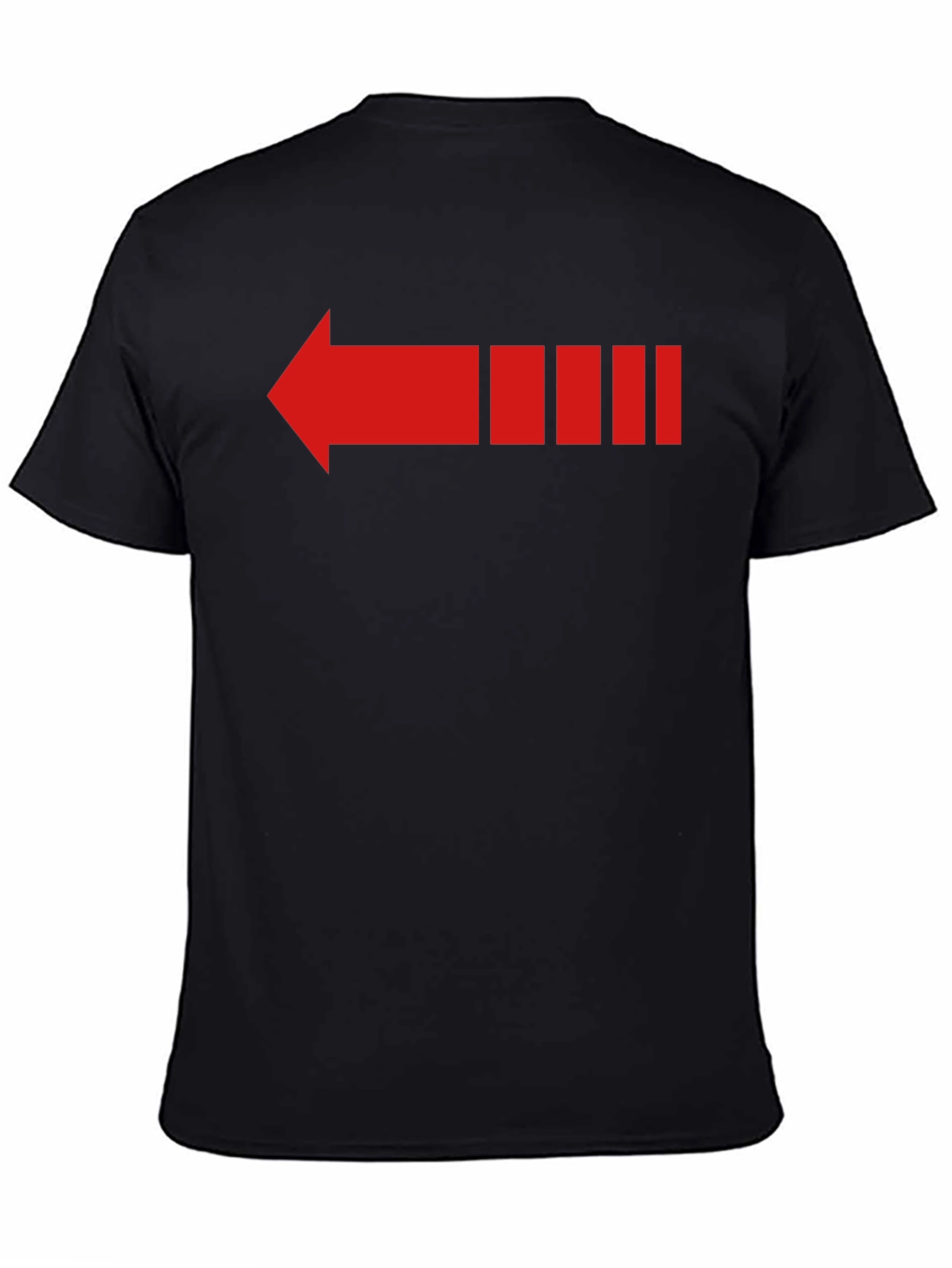 Retro Red Arrow Graphic Tee - Black