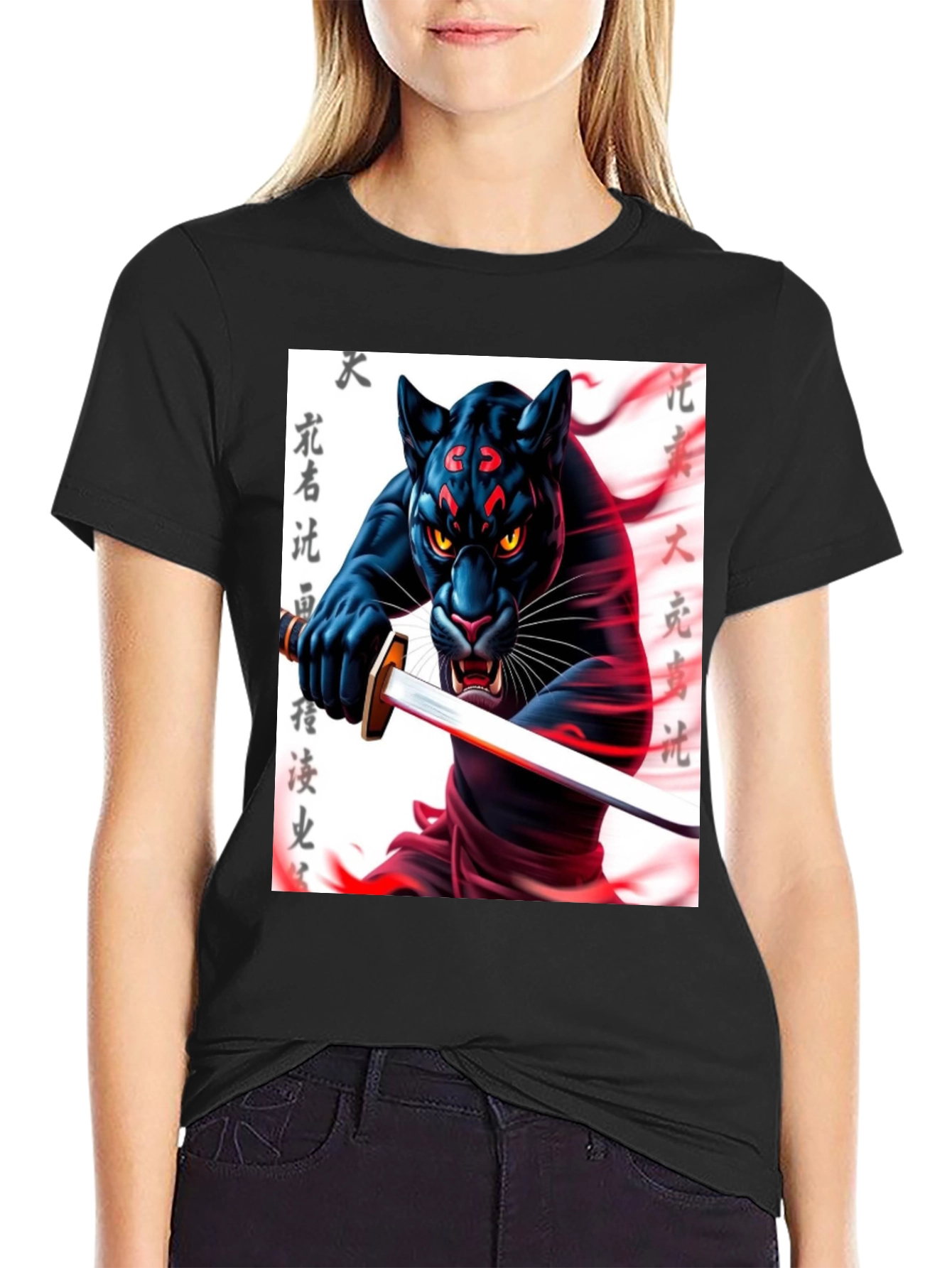 Black Panther Samurai T-Shirt