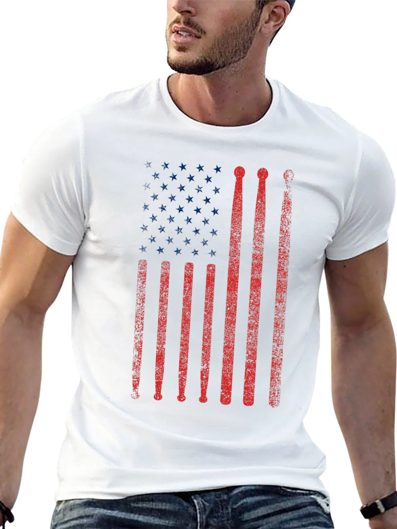 Drummer American Flag T-Shirt