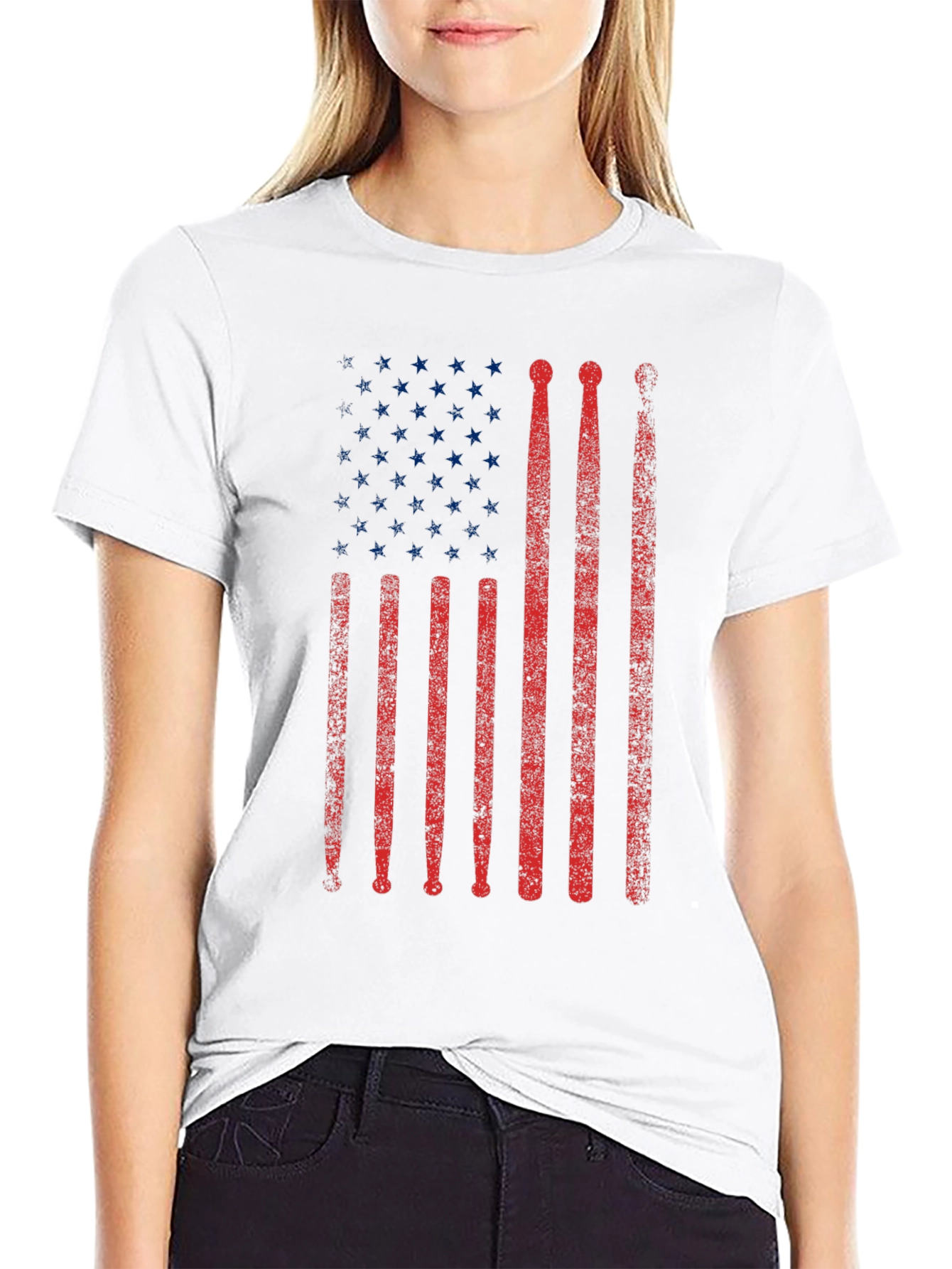 Drummer American Flag T-Shirt