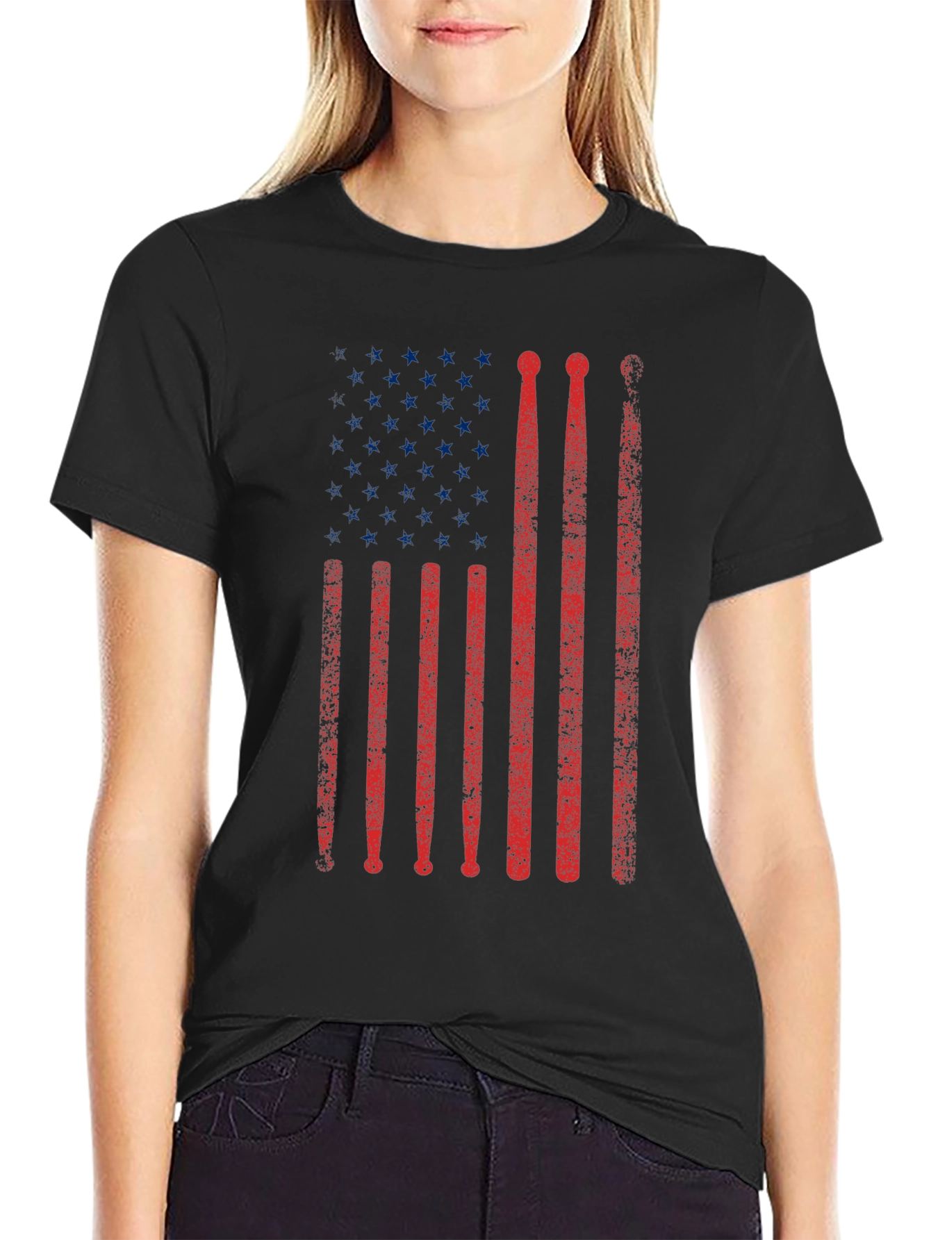 Drummer American Flag T-Shirt