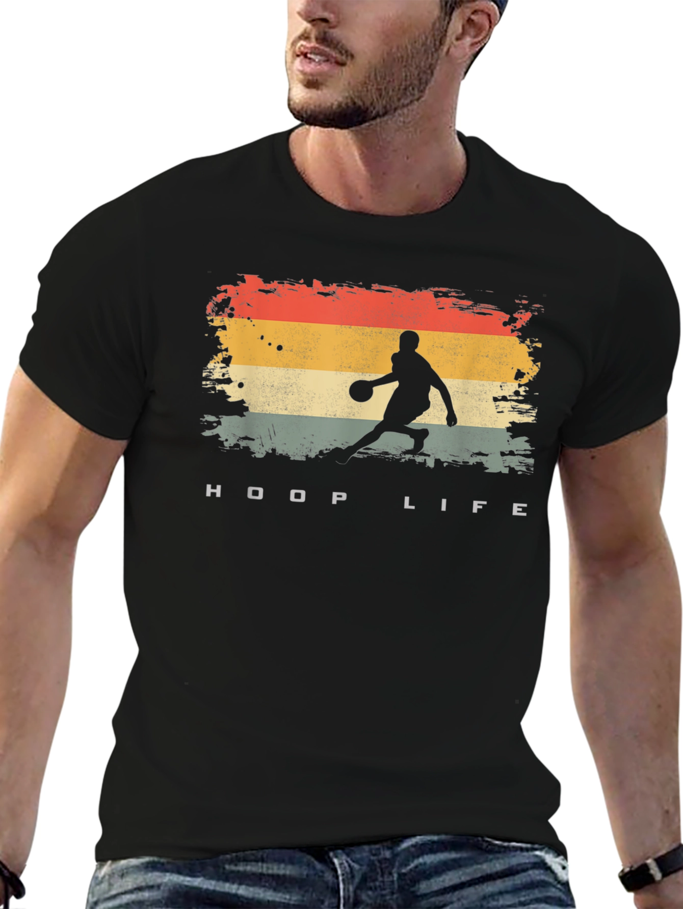 Hoop Life Retro Graphic T-Shirt