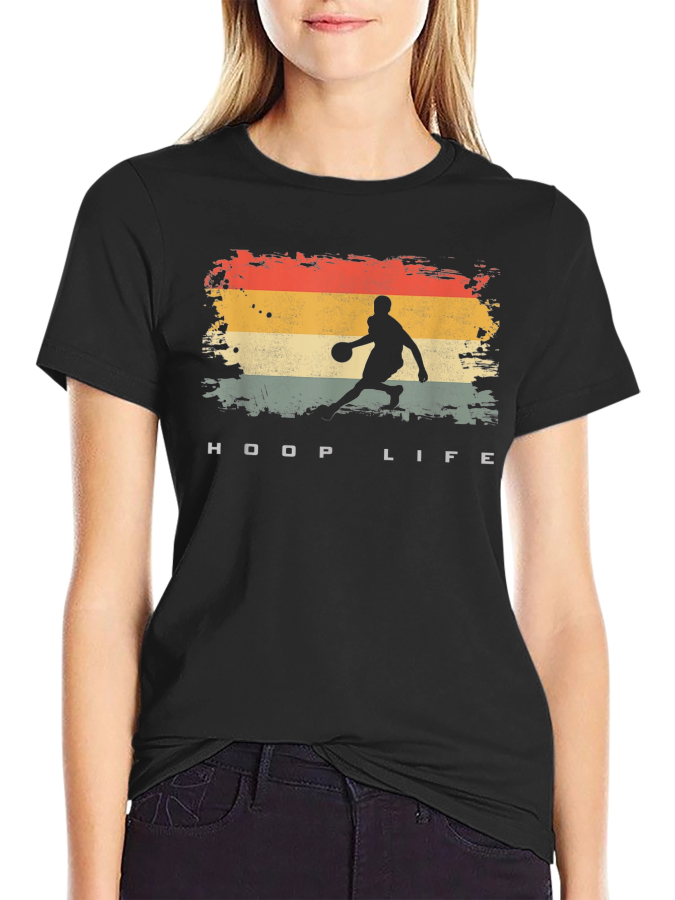 Hoop Life Retro Graphic T-Shirt