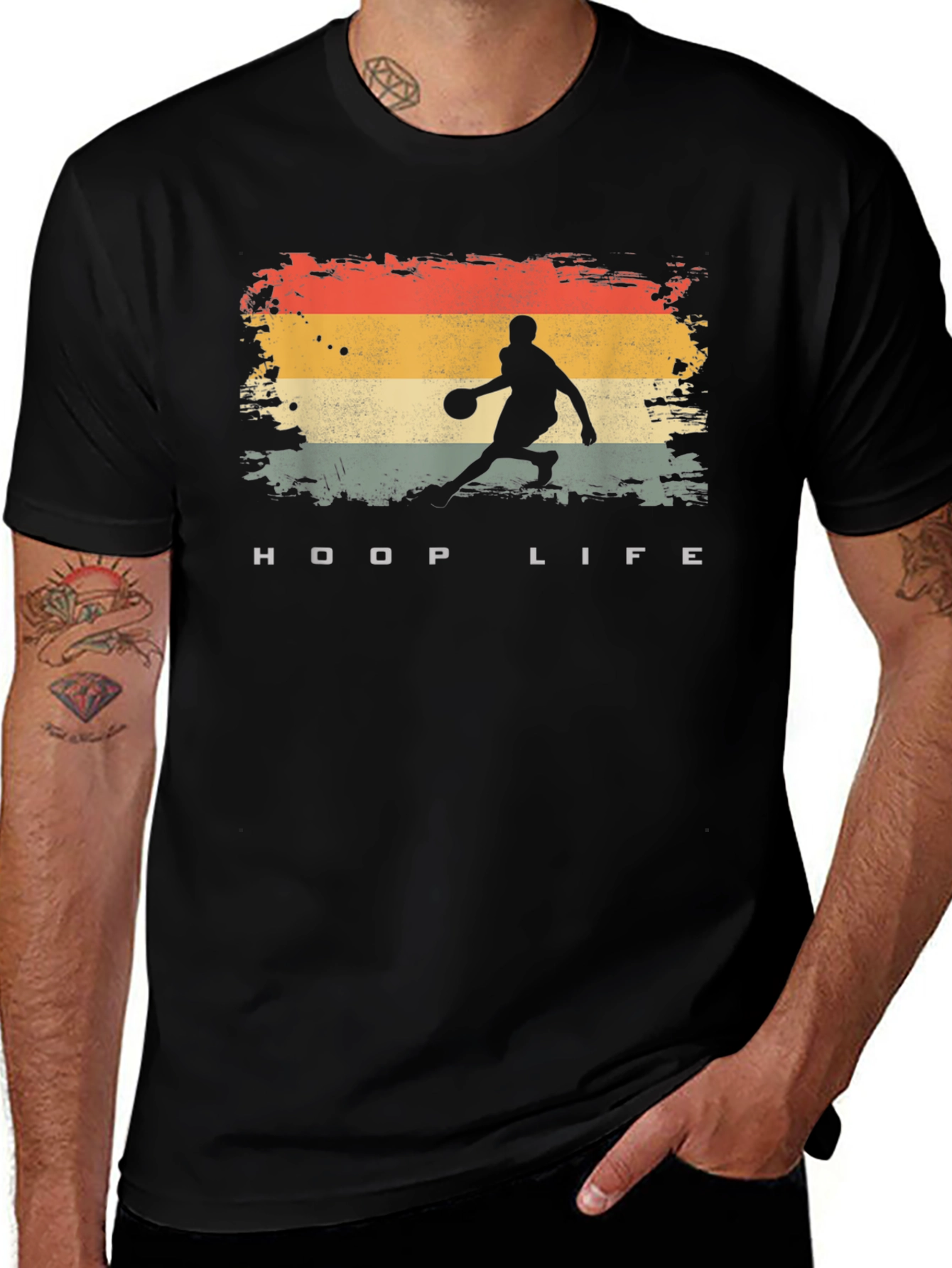 Hoop Life Retro Graphic T-Shirt
