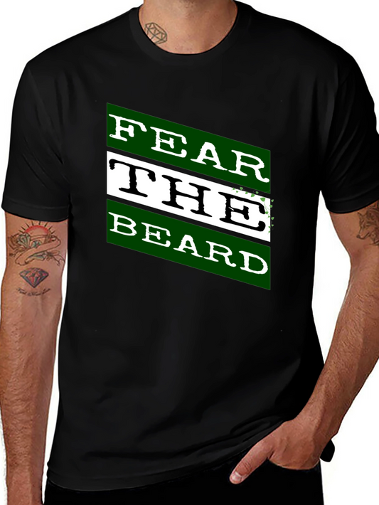 Fear the Beard Graphic Black T-Shirt