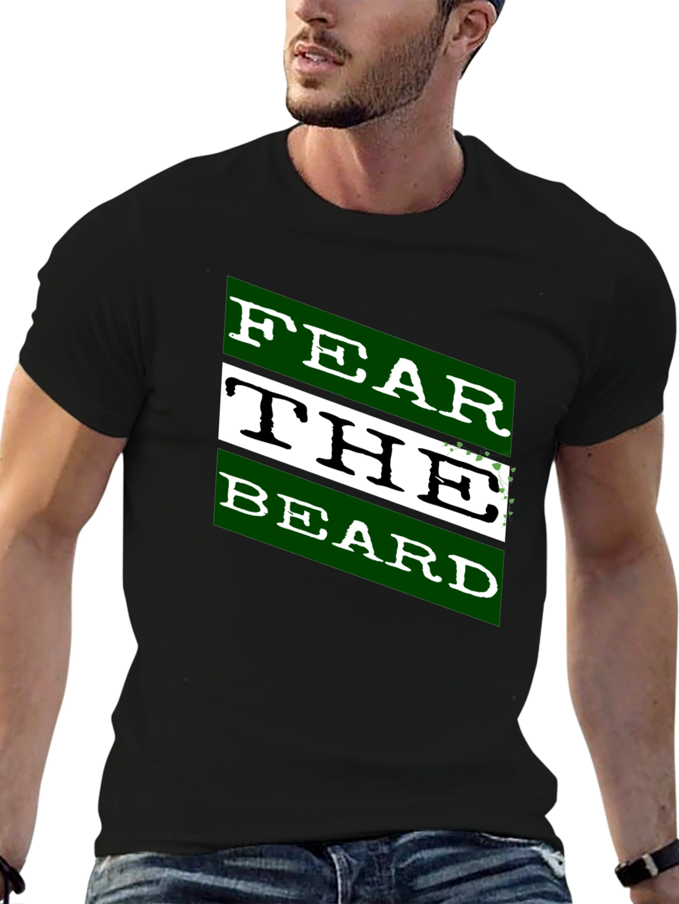 Fear the Beard Graphic Black T-Shirt