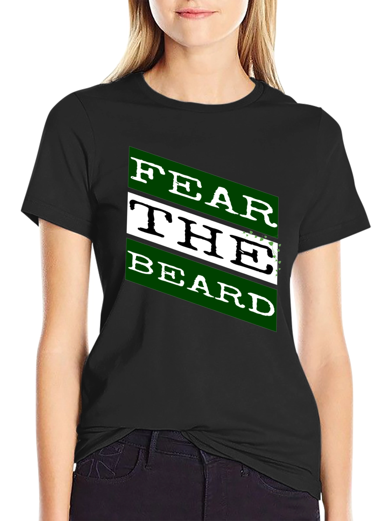 Fear the Beard Graphic Black T-Shirt