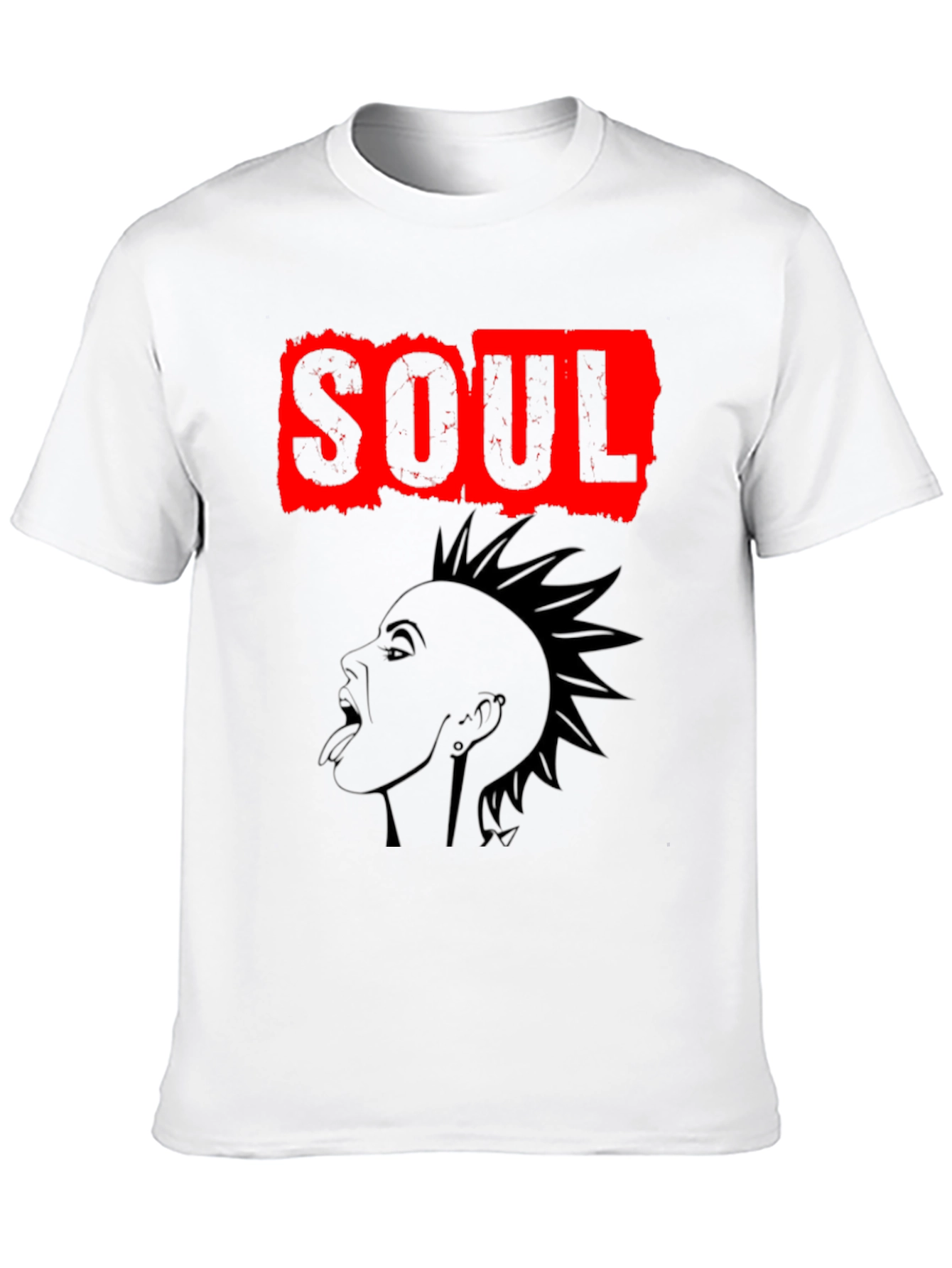 Soul Punk Graphic T-Shirt - Black Crew Neck Tee