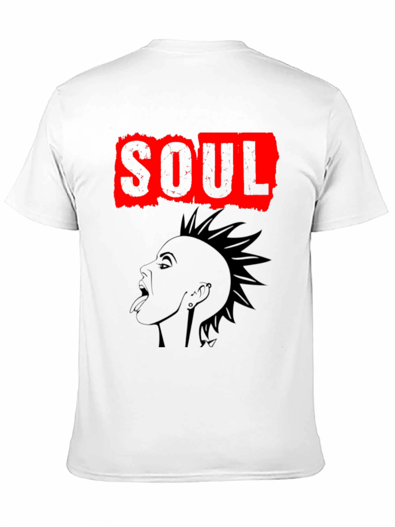 Soul Punk Graphic T-Shirt - Black Crew Neck Tee