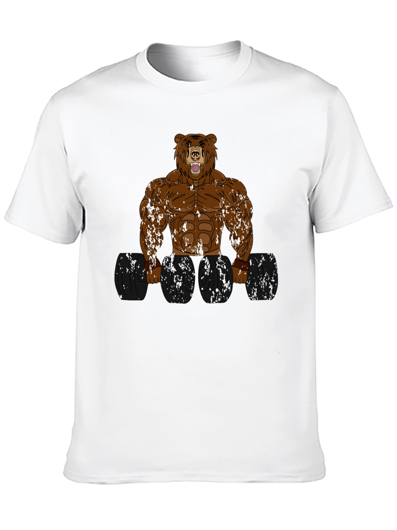 Bear Gym Workout Graphic Tee - Black