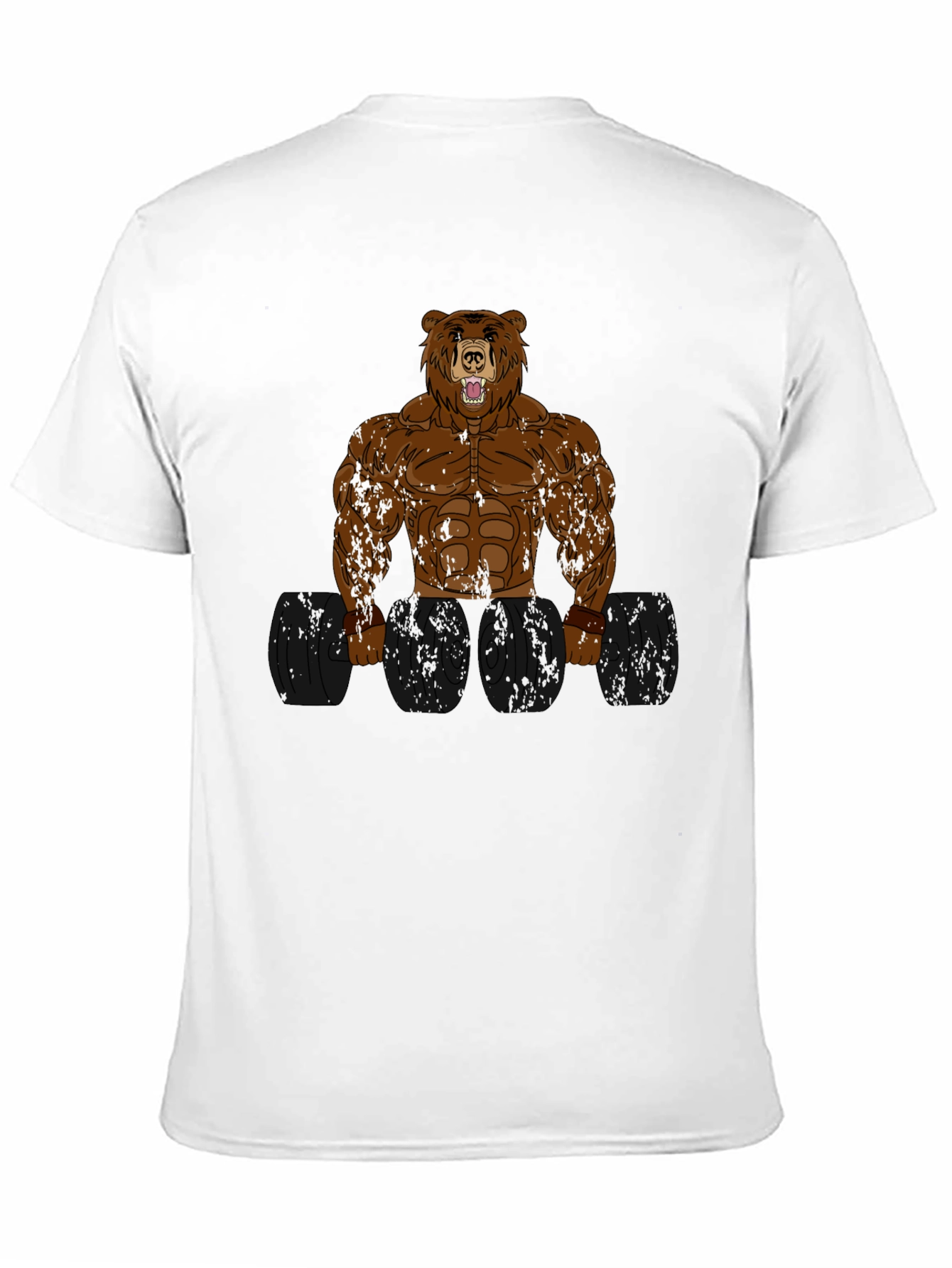 Bear Gym Workout Graphic Tee - Black