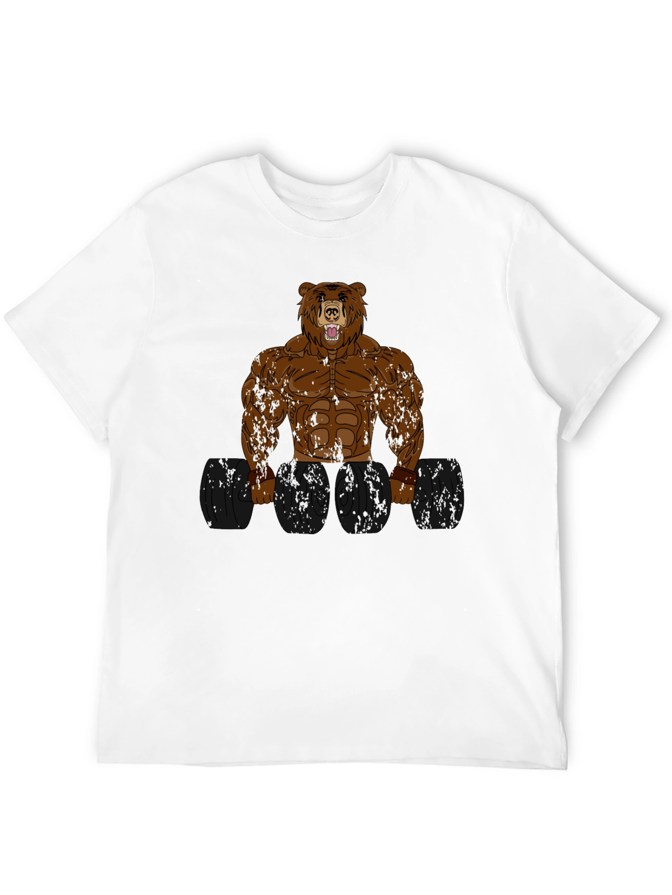 Bear Gym Workout Graphic Tee - Black