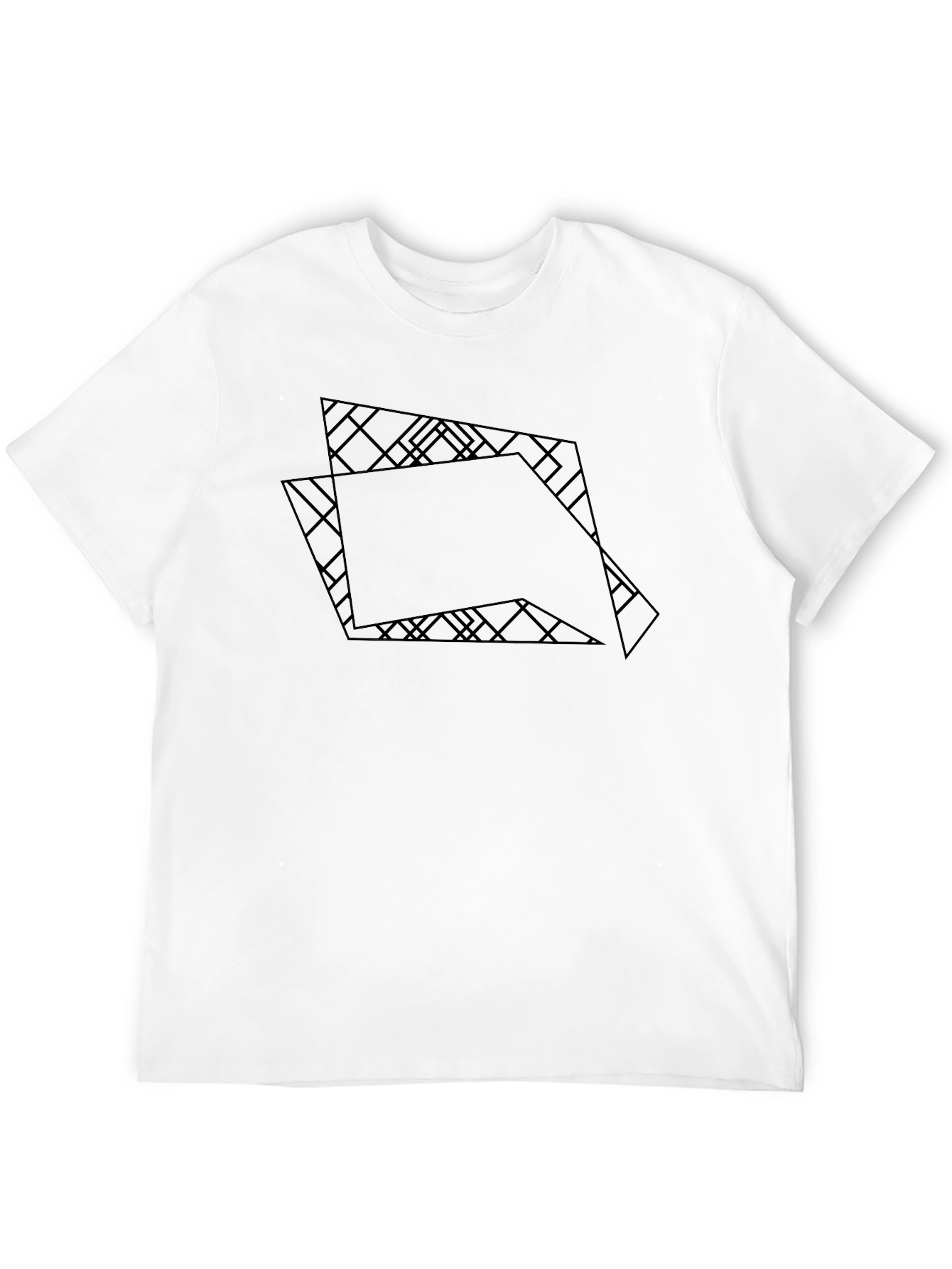 Abstract Geometric Black Graphic Tee