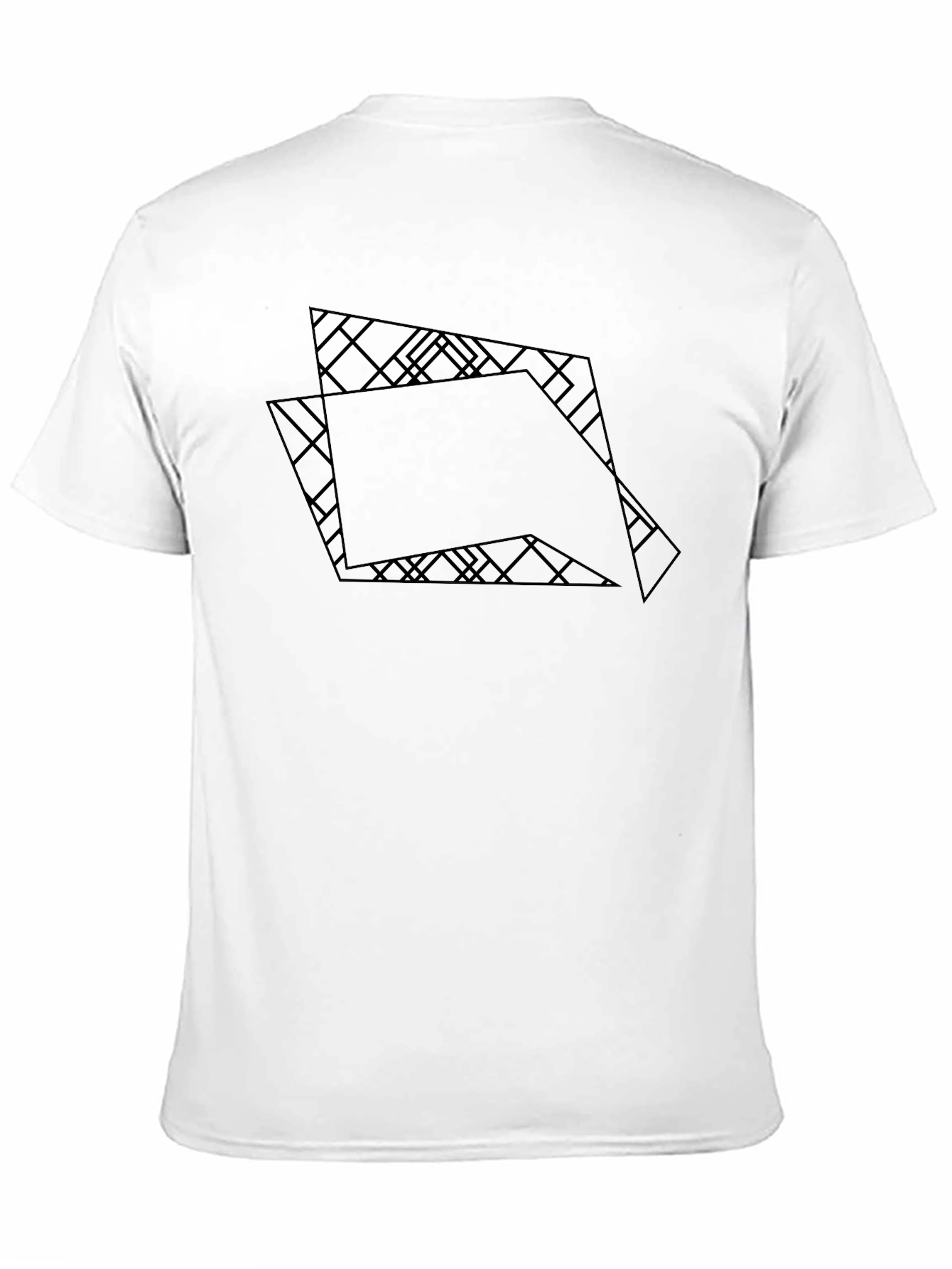 Abstract Geometric Black Graphic Tee