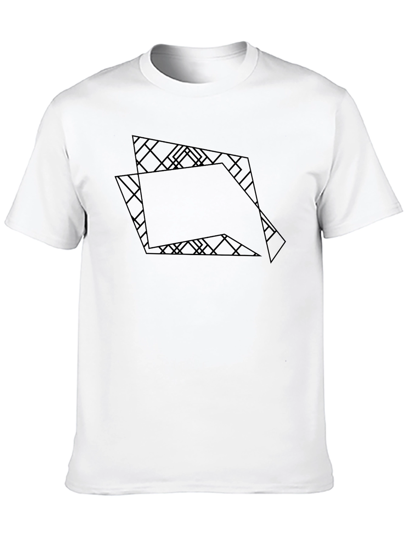 Abstract Geometric Black Graphic Tee