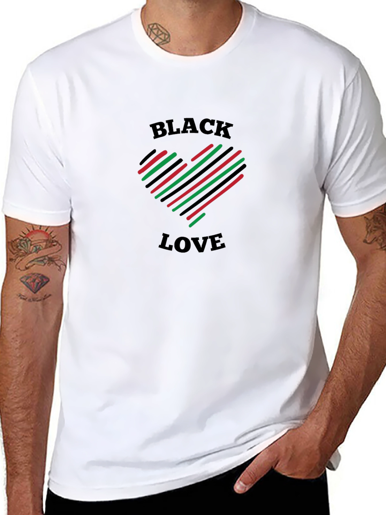 Black Love Heart T-Shirt - Stylish and Comfortable
