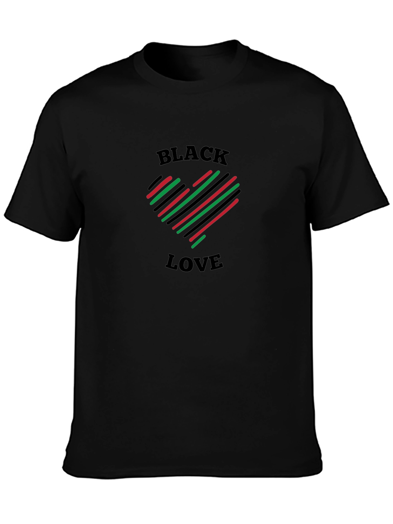 Black Love Heart T-Shirt - Stylish and Comfortable