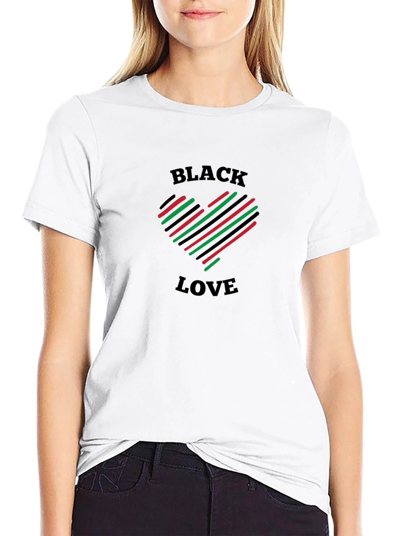 Black Love Heart T-Shirt - Stylish and Comfortable