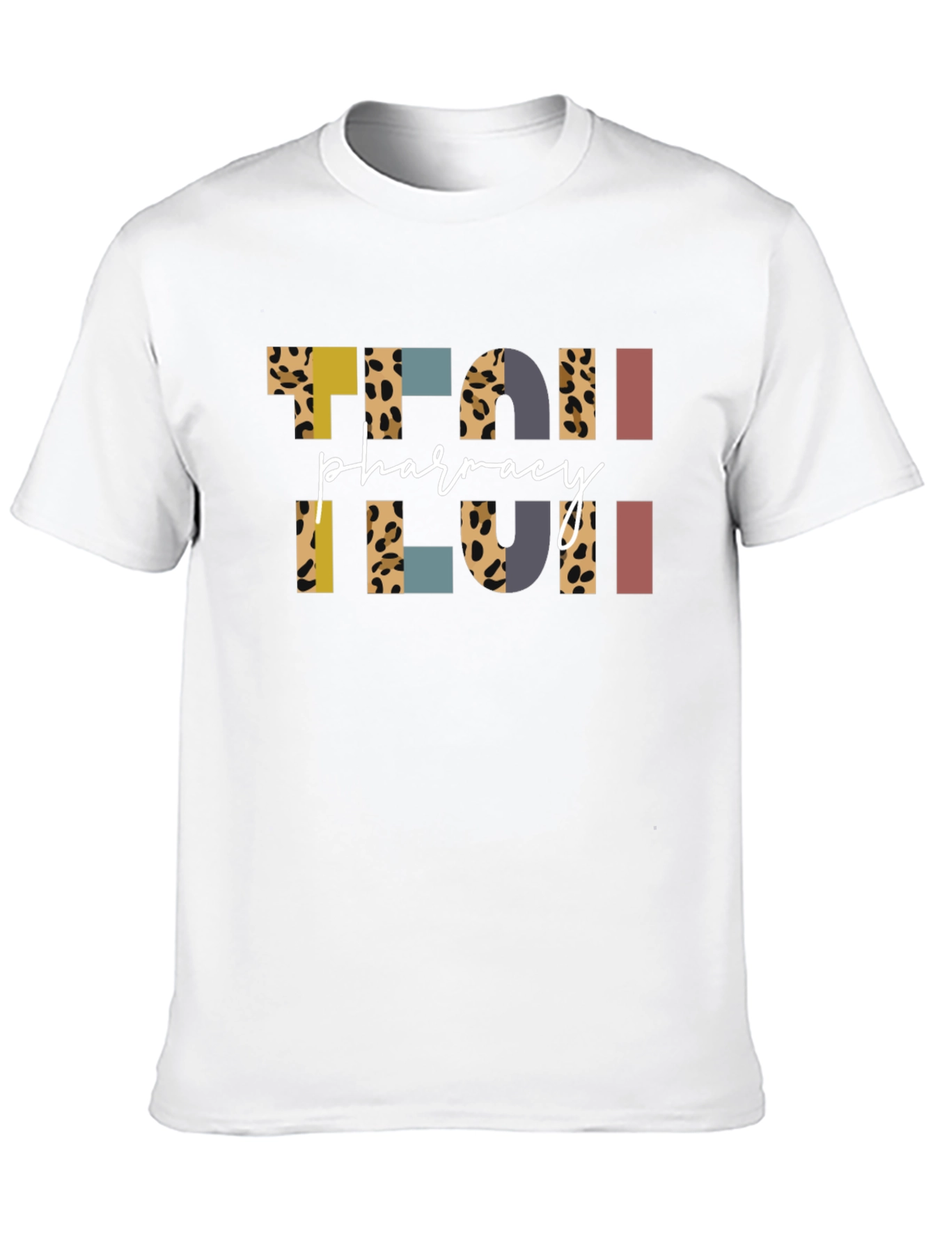 Pharmacy Tech Leopard Print Black T-Shirt