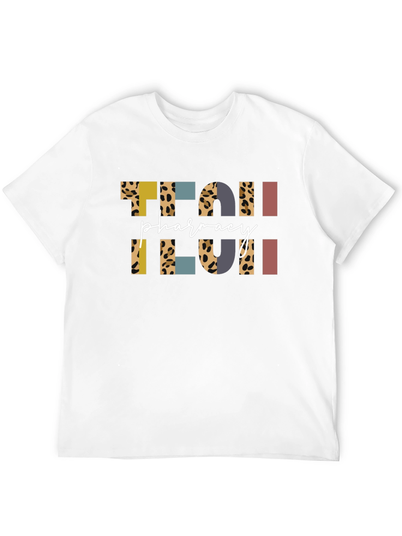 Pharmacy Tech Leopard Print Black T-Shirt