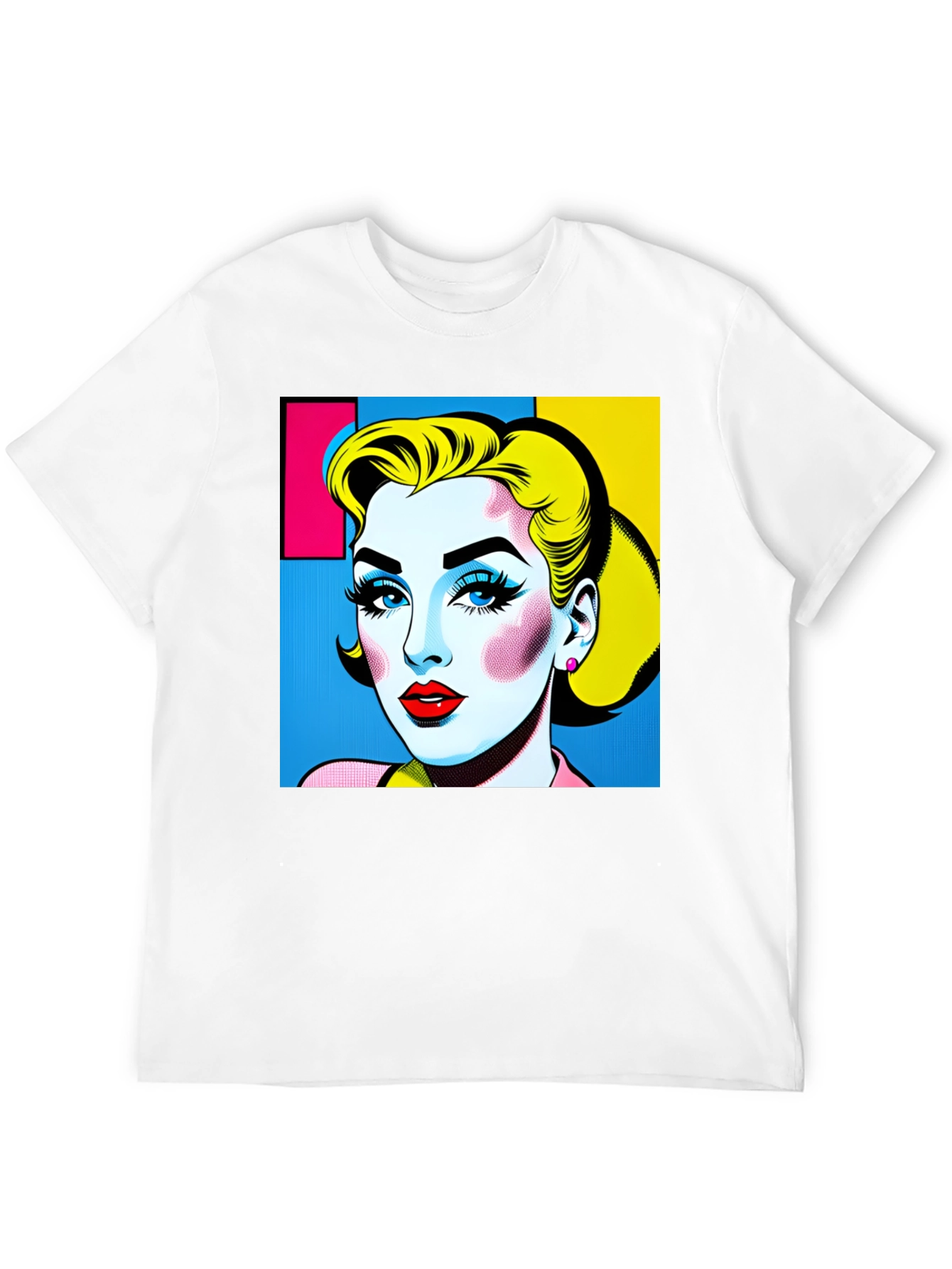 Pop Art Woman Graphic Black T-Shirt