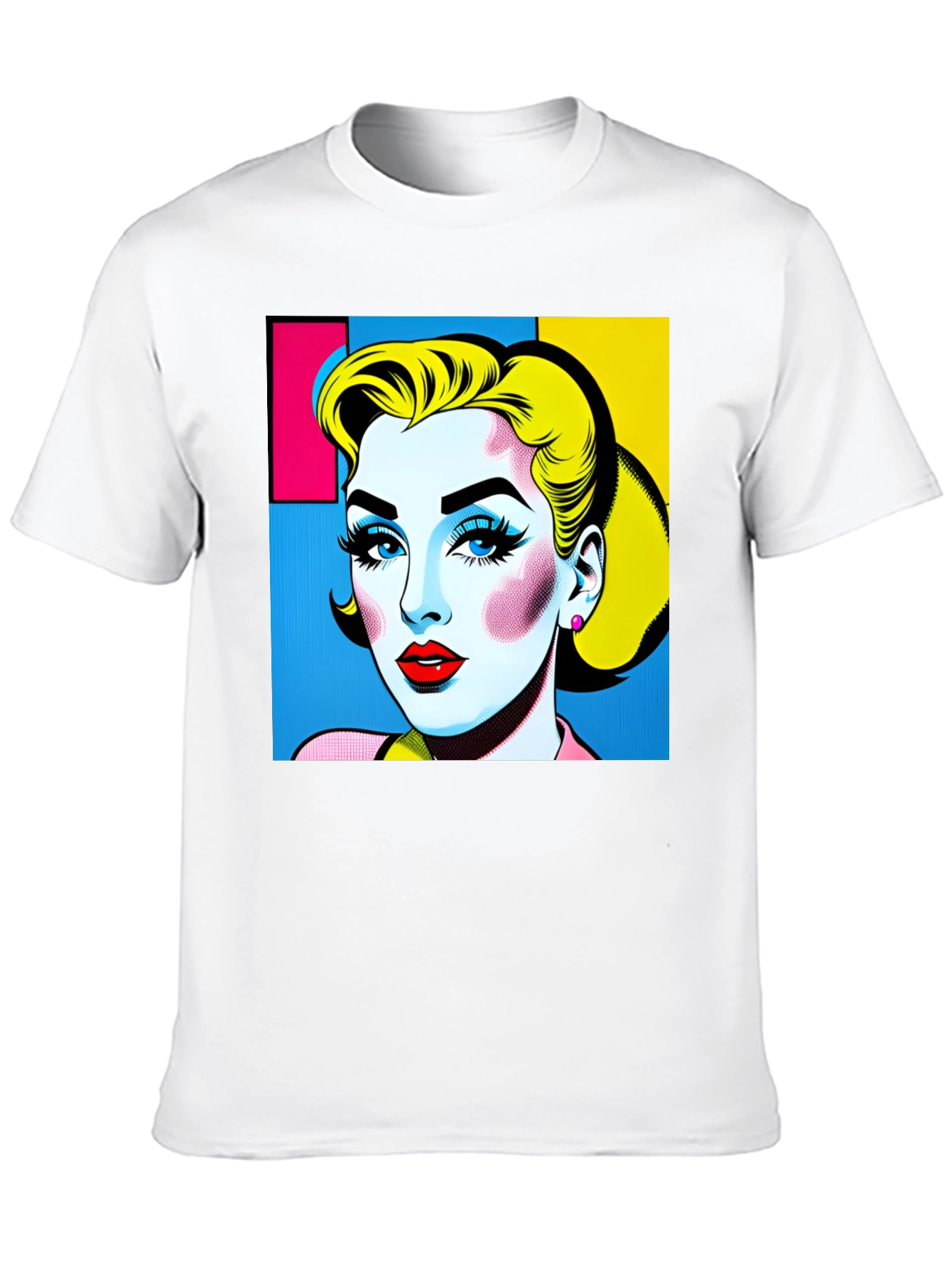 Pop Art Woman Graphic Black T-Shirt