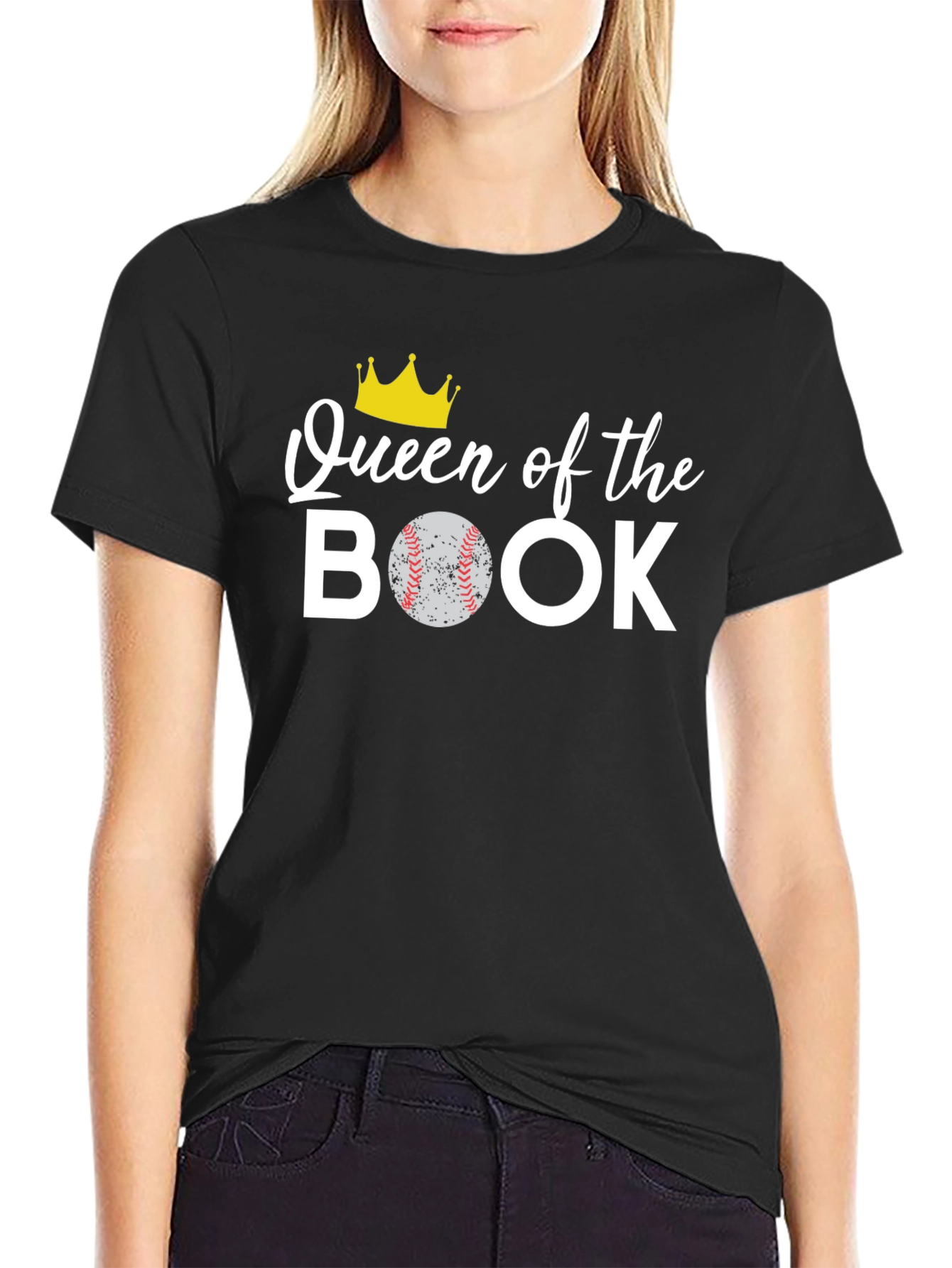 Queen of the Book Baseball T-Shirt