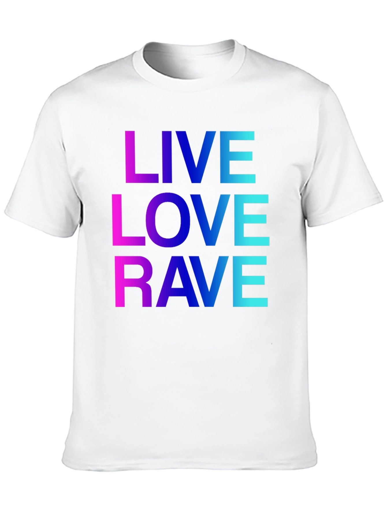 Live Love Rave Gradient Graphic Tee - Black