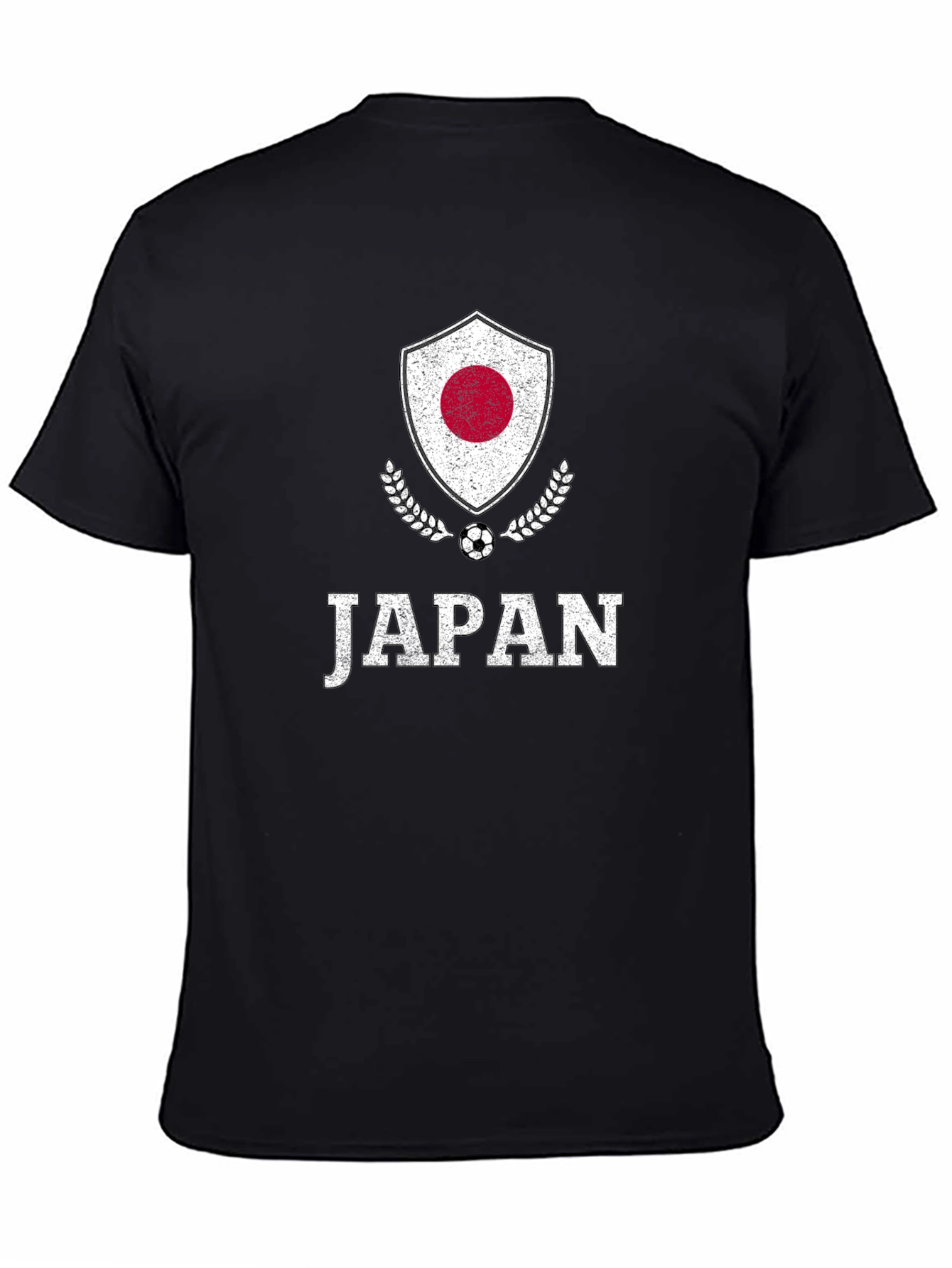 Japan Soccer Graphic T-Shirt - Black Cotton Tee