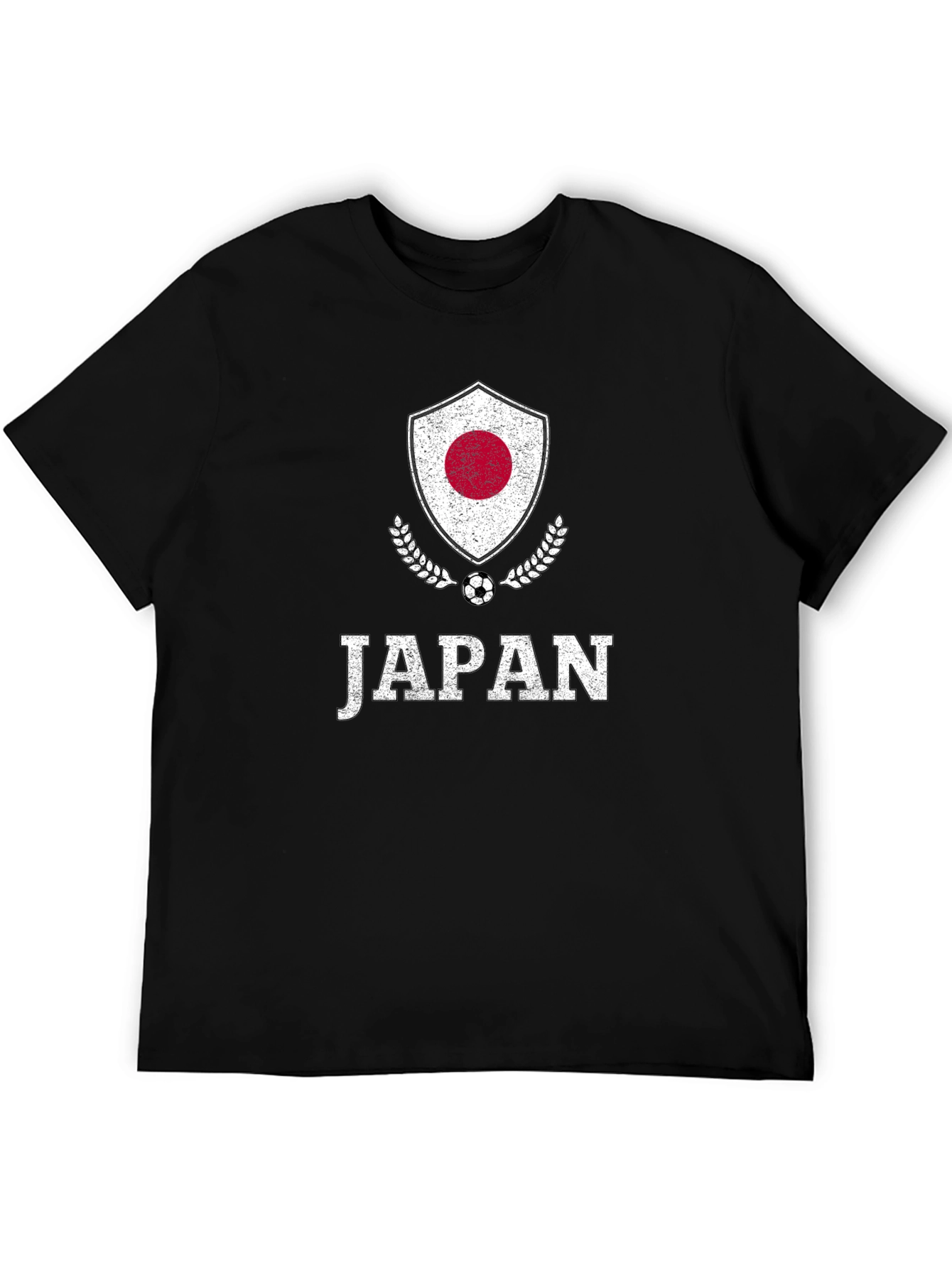 Japan Soccer Graphic T-Shirt - Black Cotton Tee
