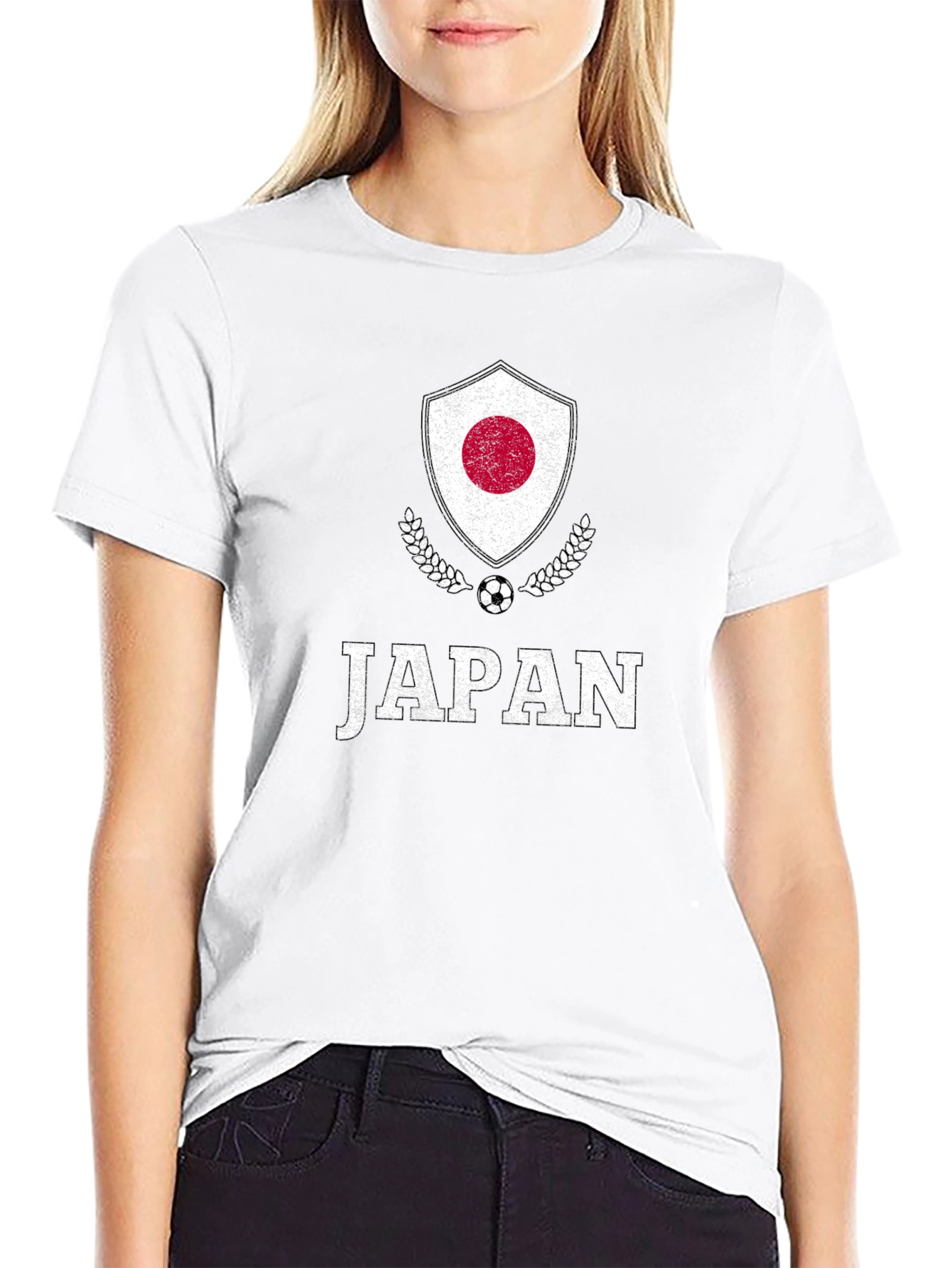 Japan Soccer Graphic T-Shirt - Black Cotton Tee