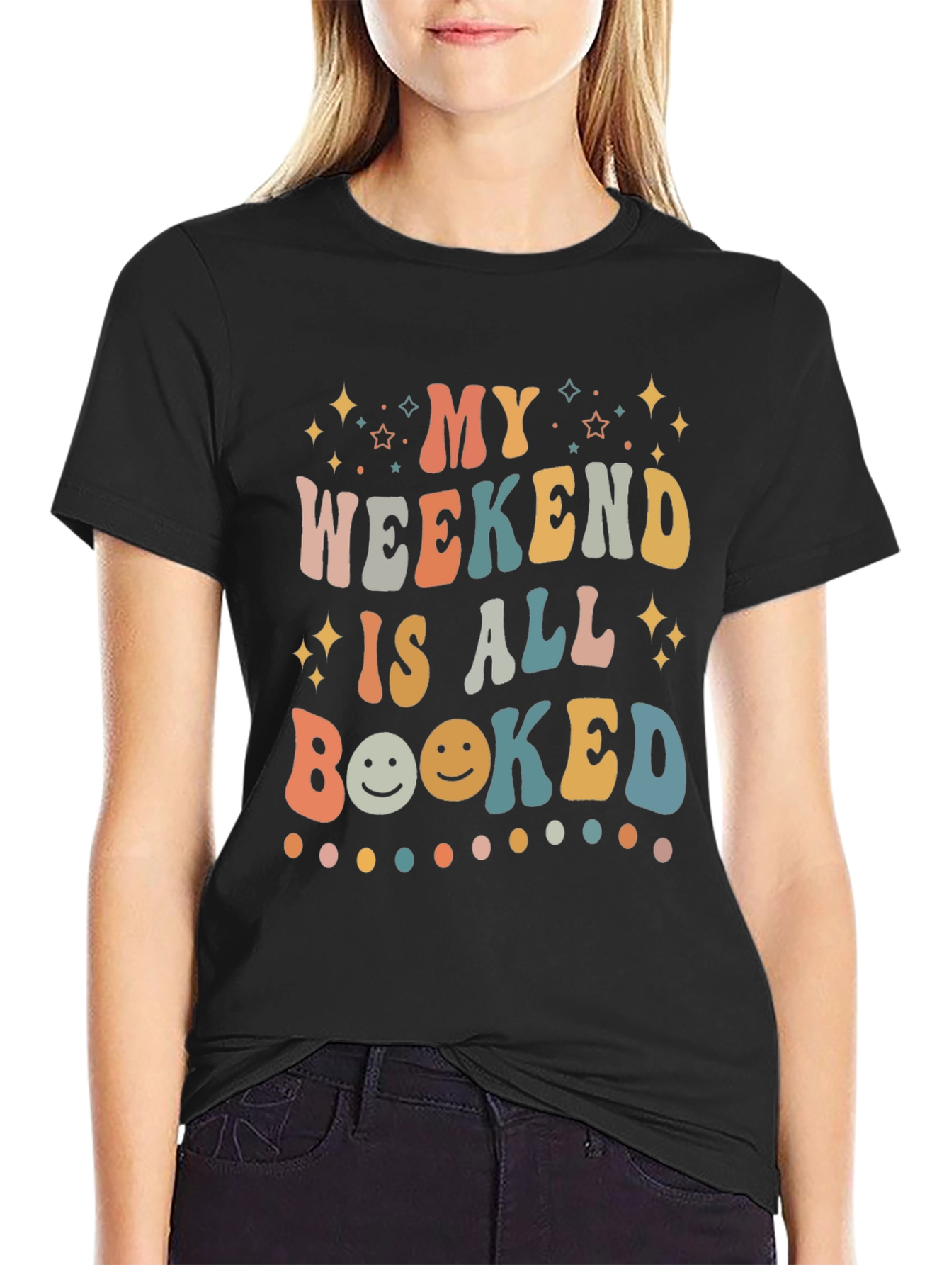 My Weekend is All Booked Retro T-Shirt