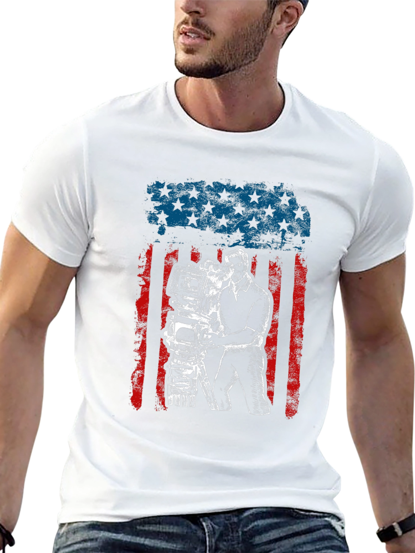 American Flag Cinematographer T-Shirt