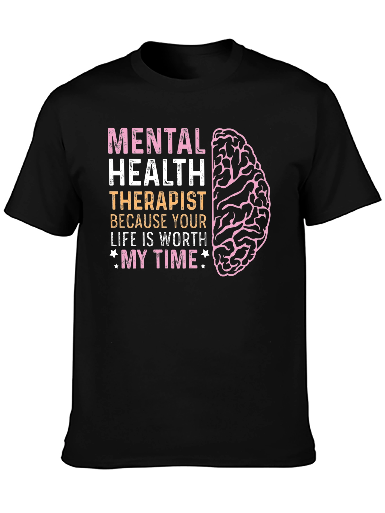 Mental Health Therapist T-Shirt - Brain Graphic Tee