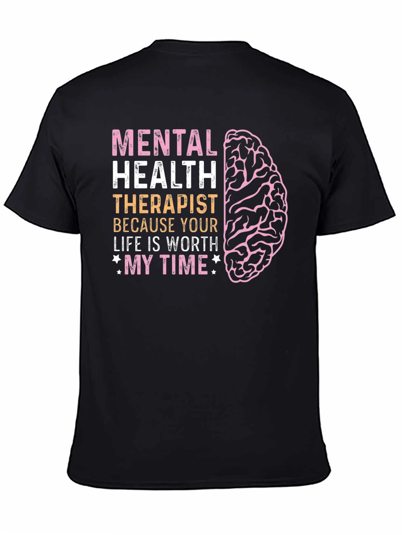 Mental Health Therapist T-Shirt - Brain Graphic Tee