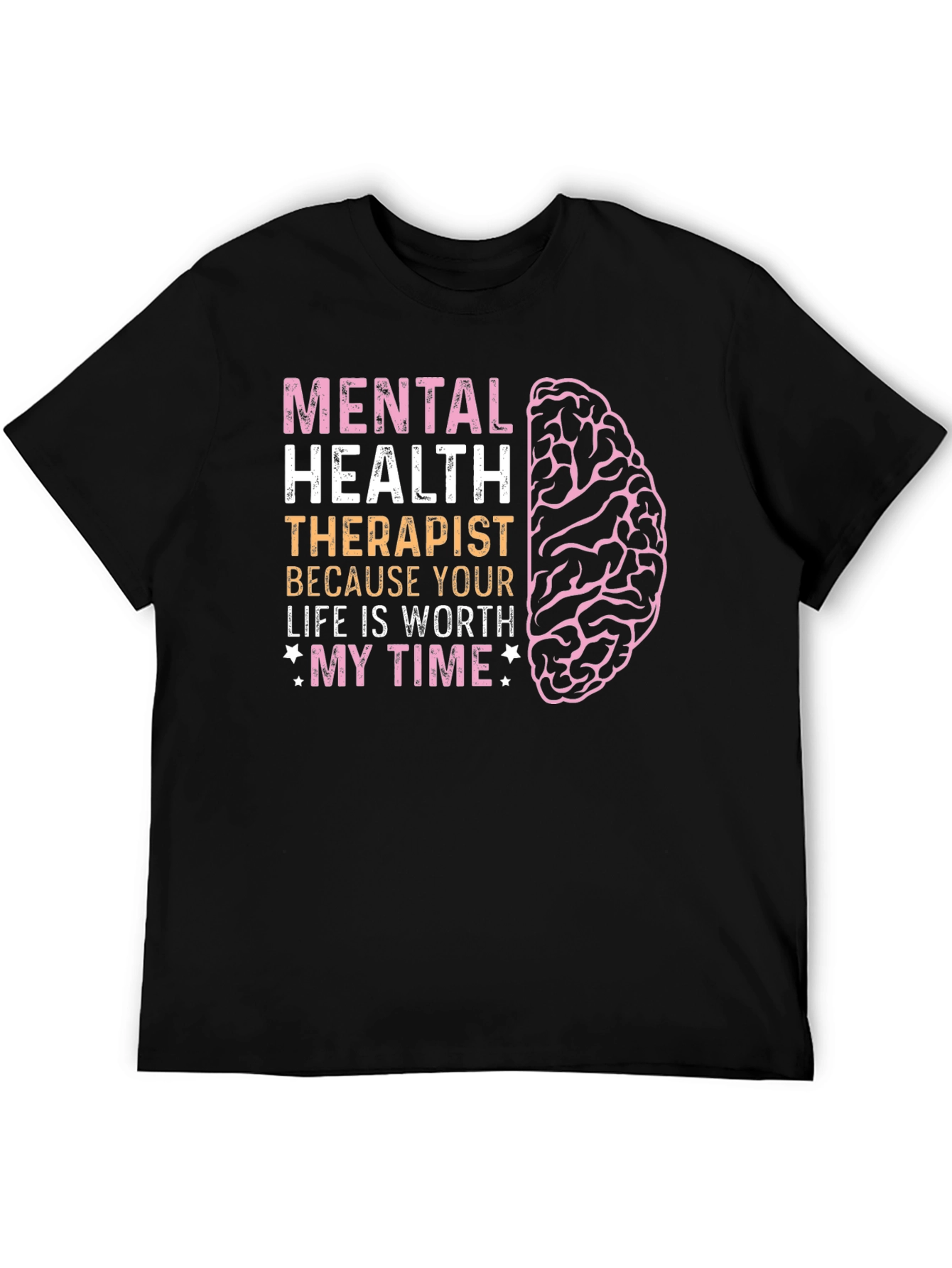 Mental Health Therapist T-Shirt - Brain Graphic Tee