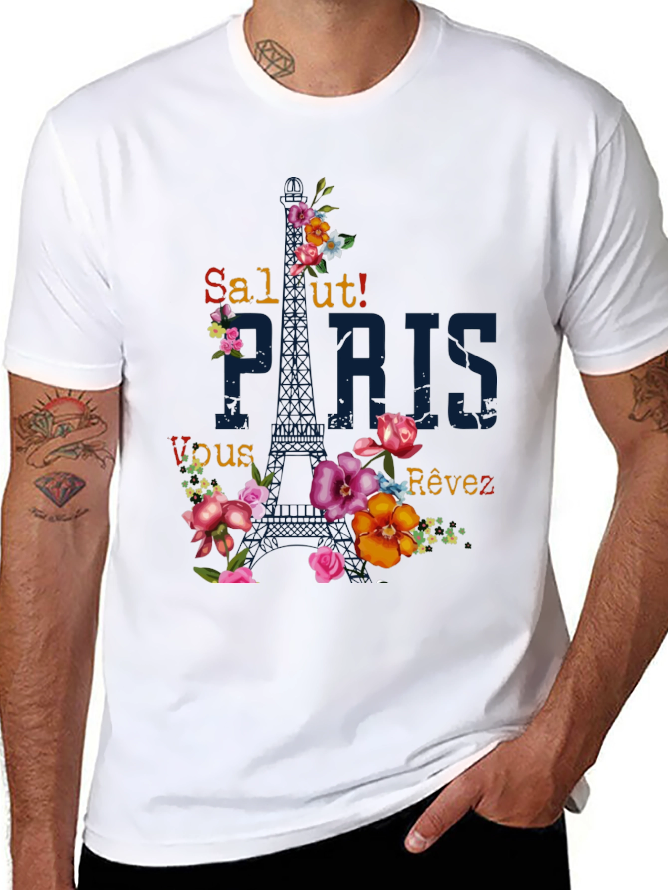 Paris Floral Graphic T-Shirt