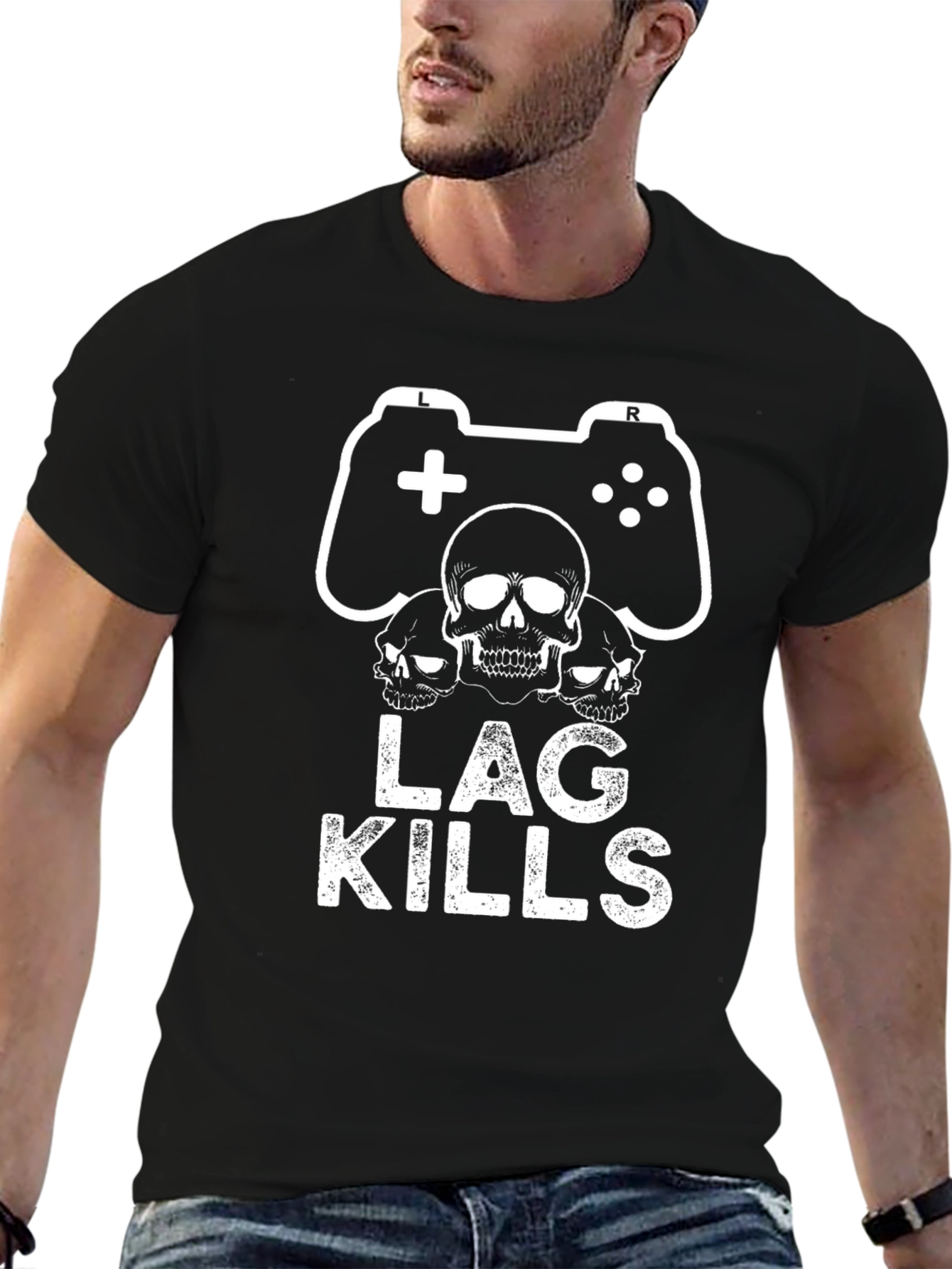 Gamer T-Shirt: Lag Kills Design