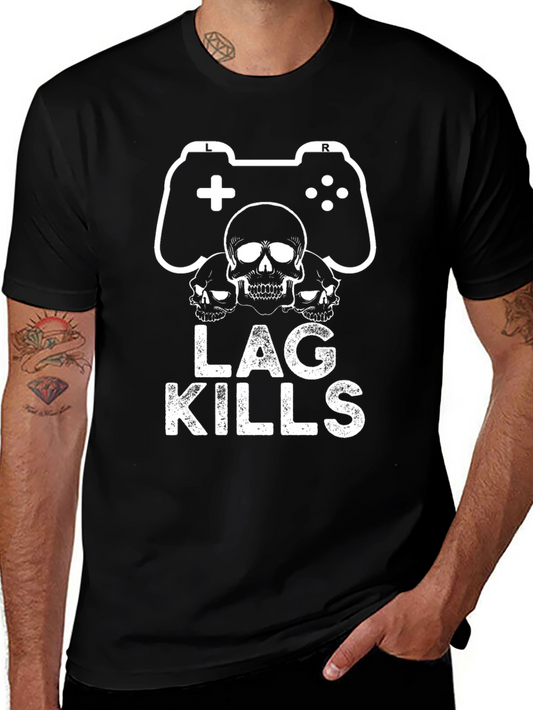 Gamer T-Shirt: Lag Kills Design